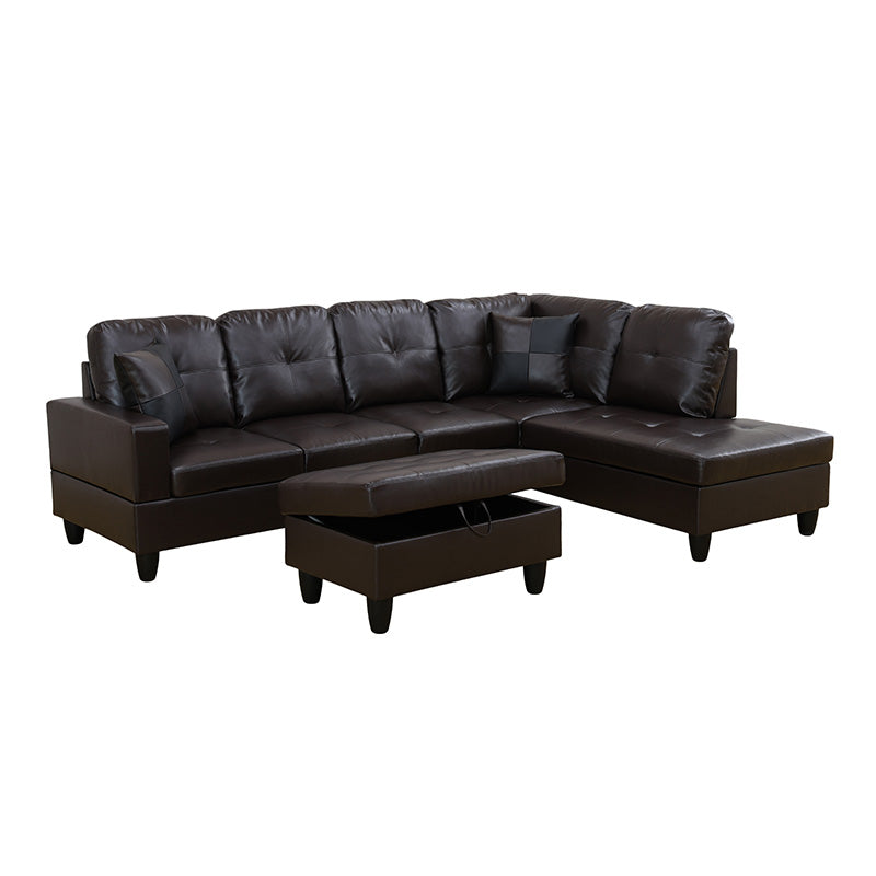 Ainehome Faux Leather L-Shaped 2/3-Piece two seats three seats Sofa Living Room Sofa Set