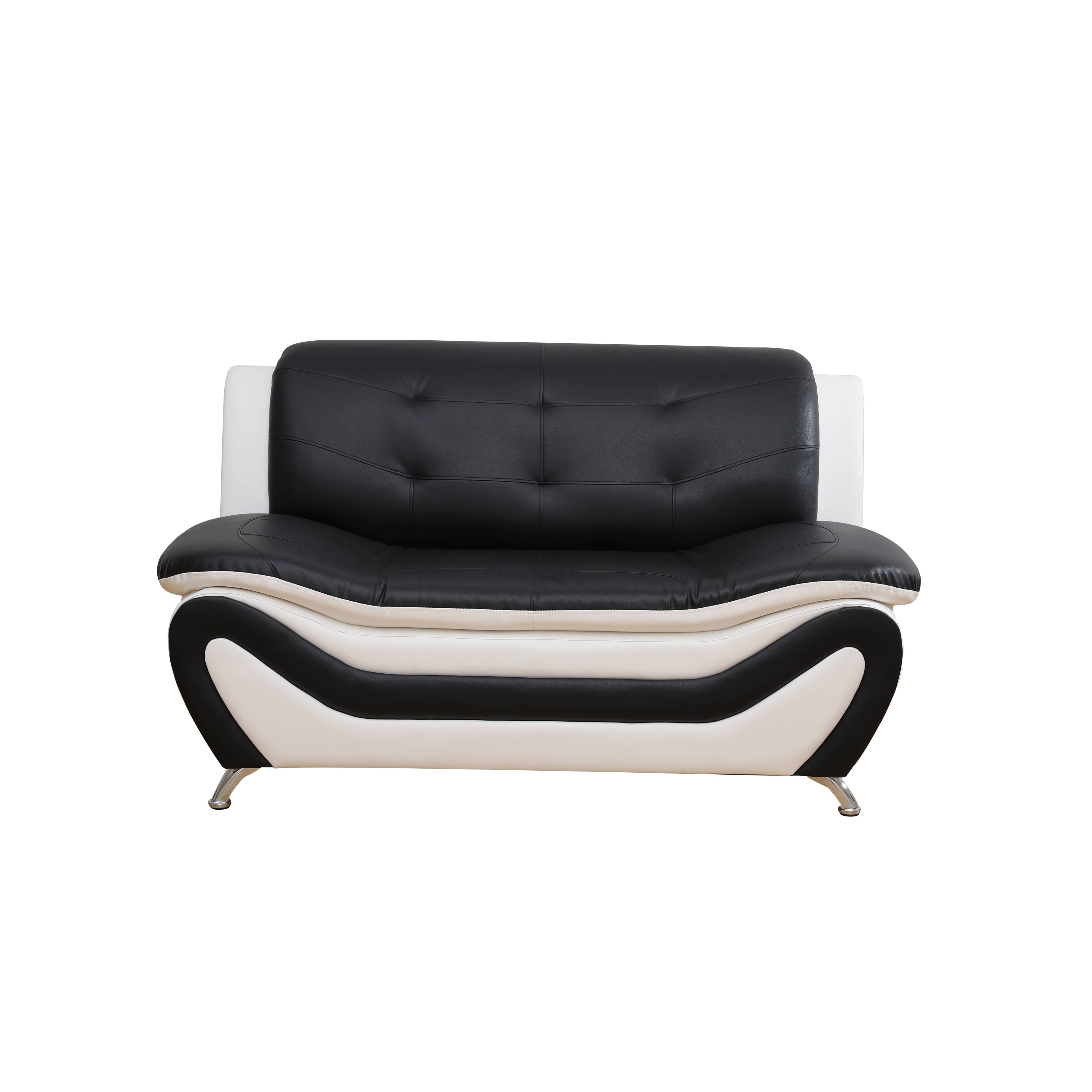Aainehome  Faux leather 3-Piece Couch Living Room Sofa SetFolLiving Room, Tufted Sectional Couch UpholsteredSofa,Loveseat And Chair, Furniture Sets For LivingRoom,Apartment,Office