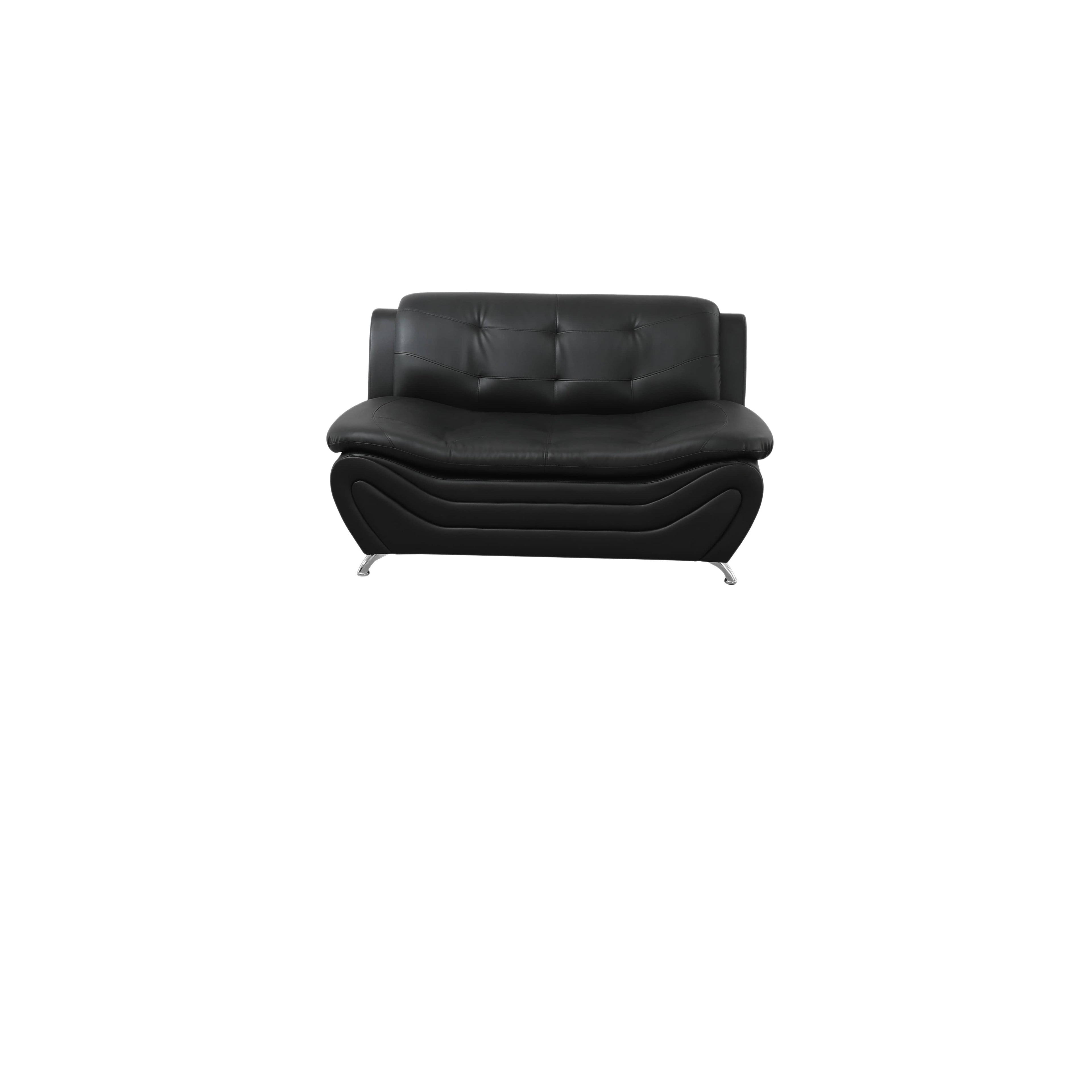 Aainehome  Faux leather 3-Piece Couch Living Room Sofa SetFolLiving Room, Tufted Sectional Couch UpholsteredSofa,Loveseat And Chair, Furniture Sets For LivingRoom,Apartment,Office