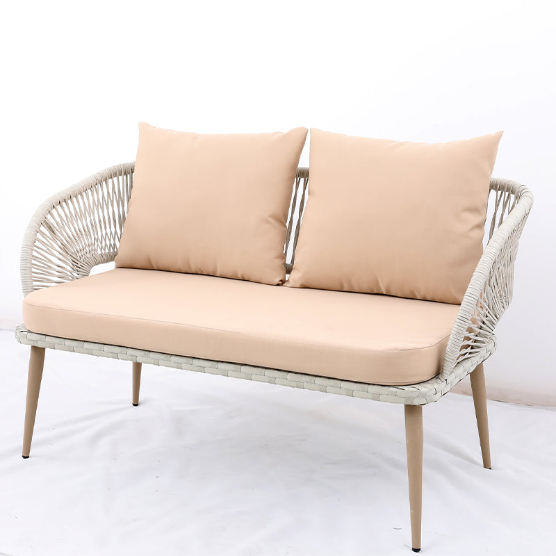Gray Polyethylene and Iron 5-Piece Outdoor Sofa Set - product image