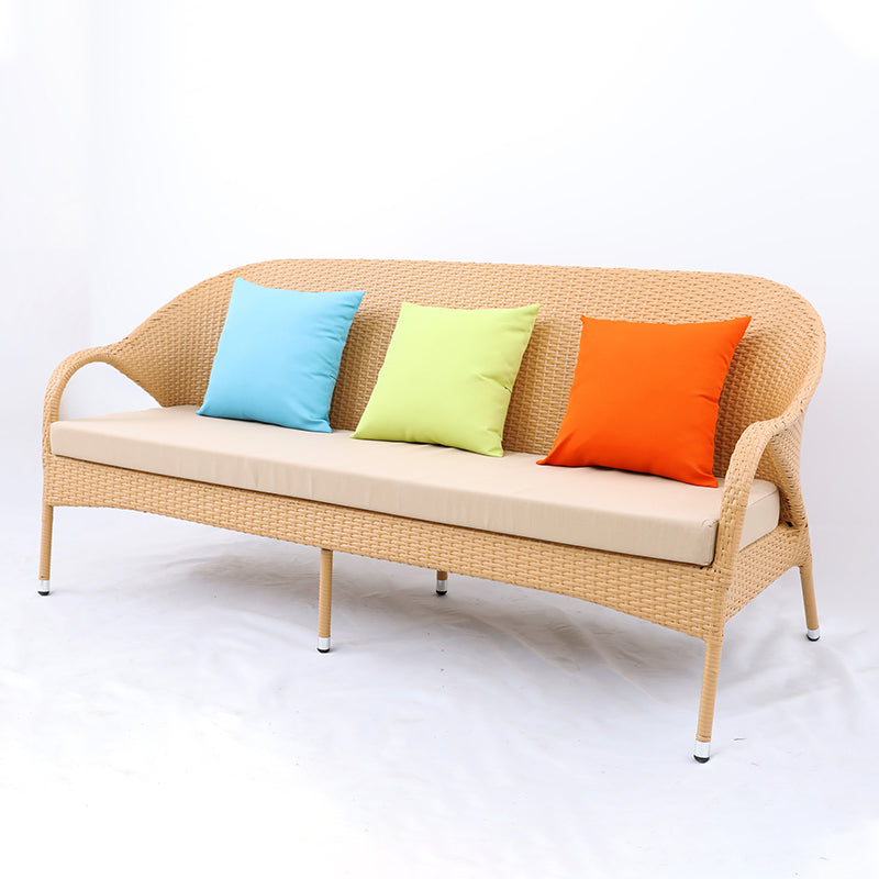 Ainehome 4-Piece Yellow PE(Polyethylene)&Iron Outdoor Sofa Set