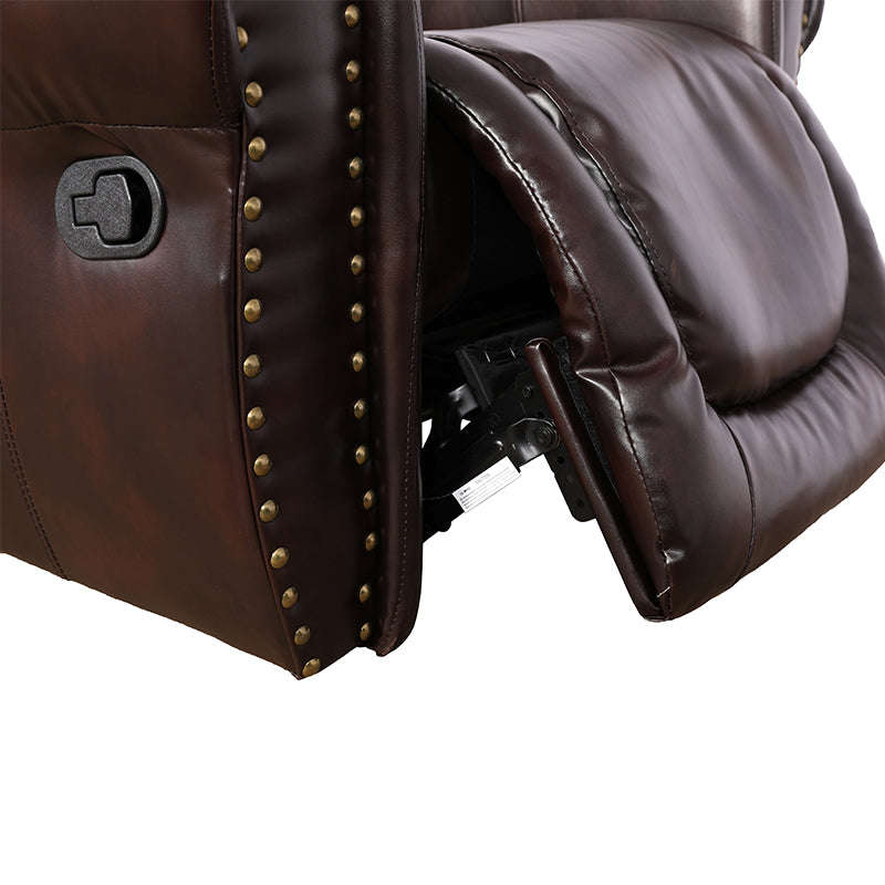 Ainehome Espresso Breathing Leather Chair Living Room Sofa