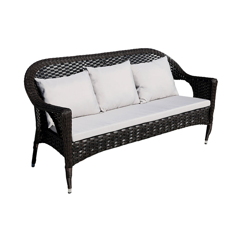 Espresso Polyethylene and Iron 5-Piece Outdoor Sofa Set - product image