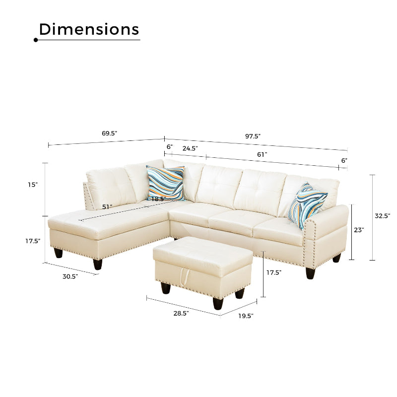 Aainehome L-Shaped Sofa
