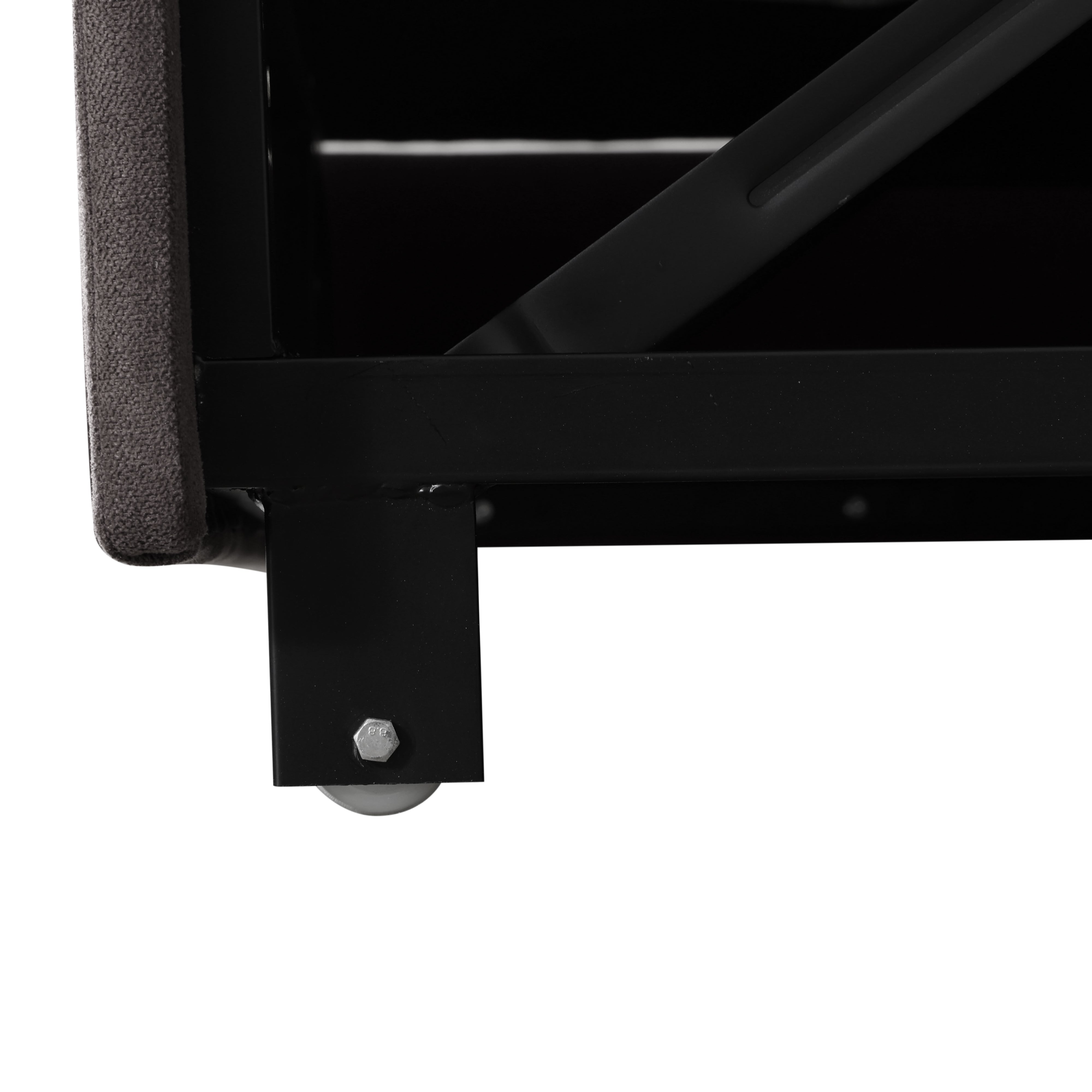 Sofá cama seccional en forma de L de franela marrón oscuro de Ainehome para sala de estar