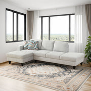 Aainehome Grey White Lint 2-Piece Couch Living Room Sofa Set