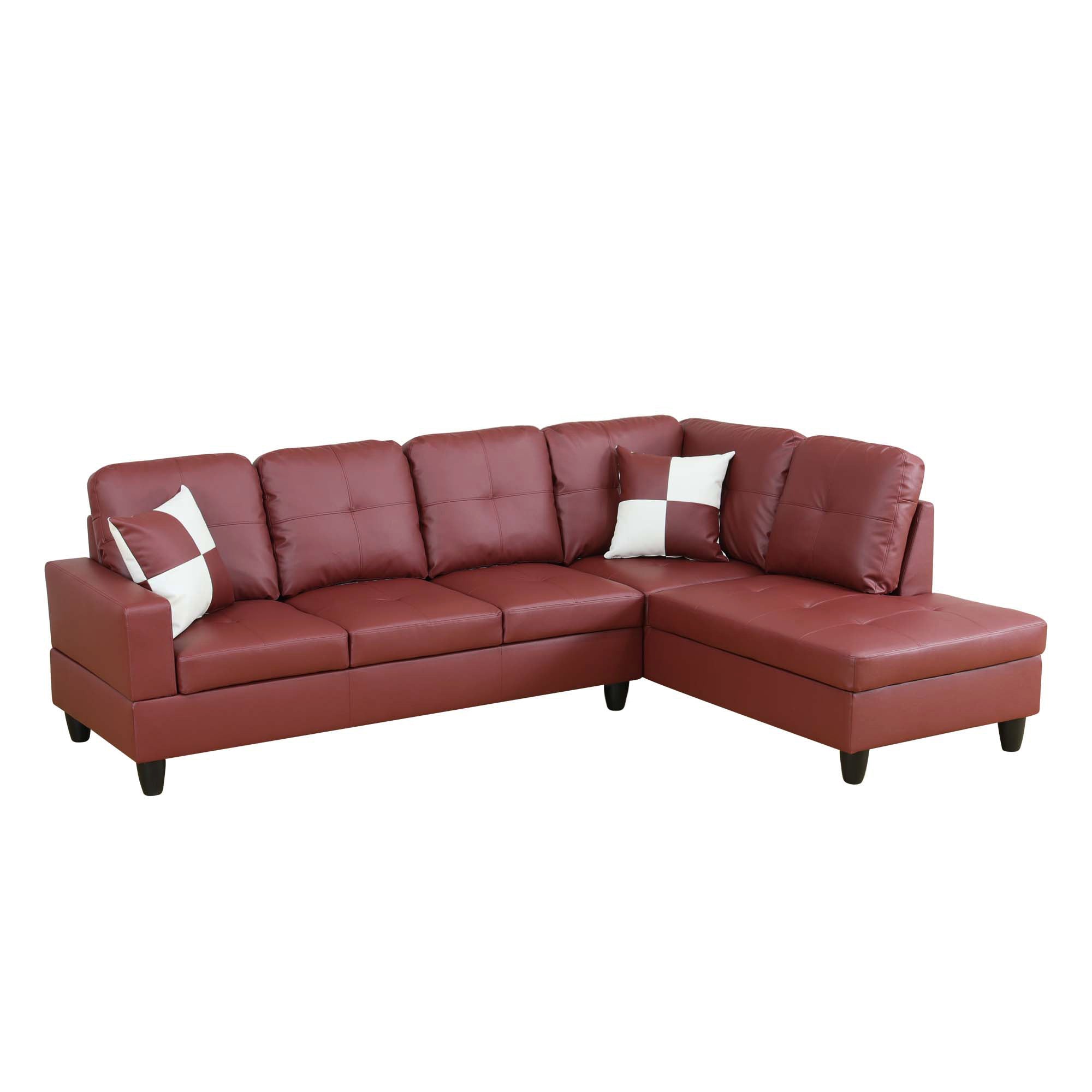 Ainehome Faux Leather L-Shaped 2/3-Piece two seats three seats Sofa Living Room Sofa Set