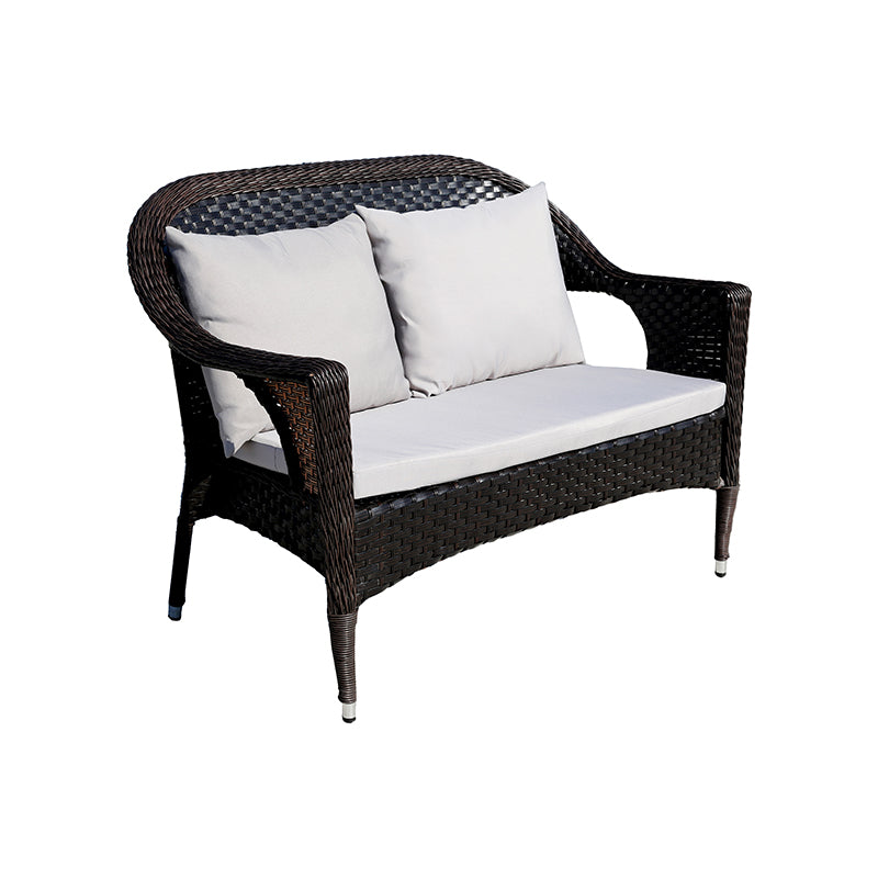 Espresso Polyethylene and Iron 5-Piece Outdoor Sofa Set - product image