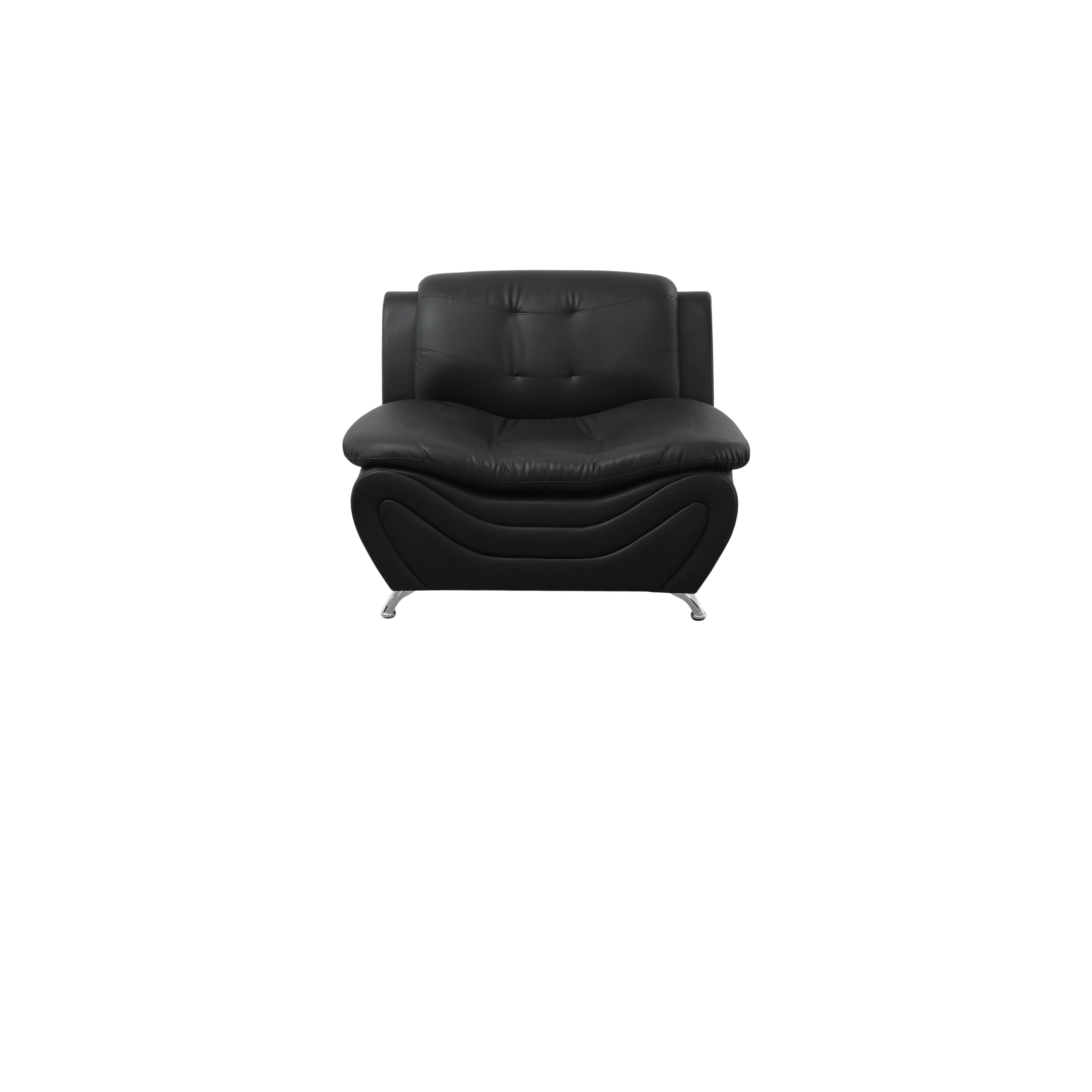 Aainehome  Faux leather 3-Piece Couch Living Room Sofa SetFolLiving Room, Tufted Sectional Couch UpholsteredSofa,Loveseat And Chair, Furniture Sets For LivingRoom,Apartment,Office