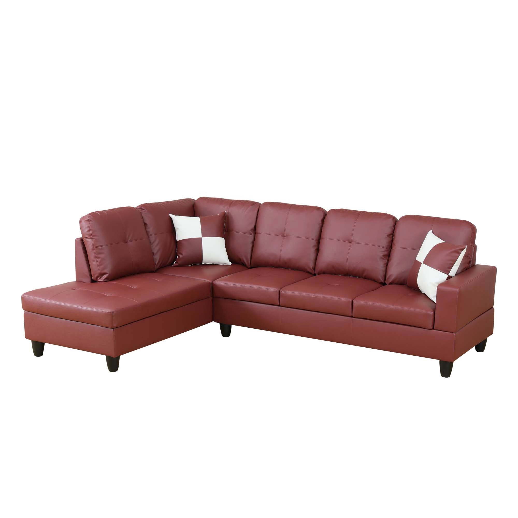 Ainehome Faux Leather L-Shaped 2/3-Piece two seats three seats Sofa Living Room Sofa Set