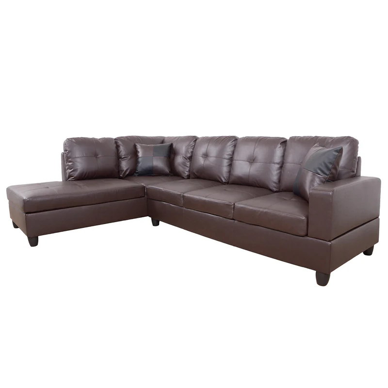 Ainehome Faux Leather L-Shaped 2/3-Piece two seats three seats Sofa Living Room Sofa Set