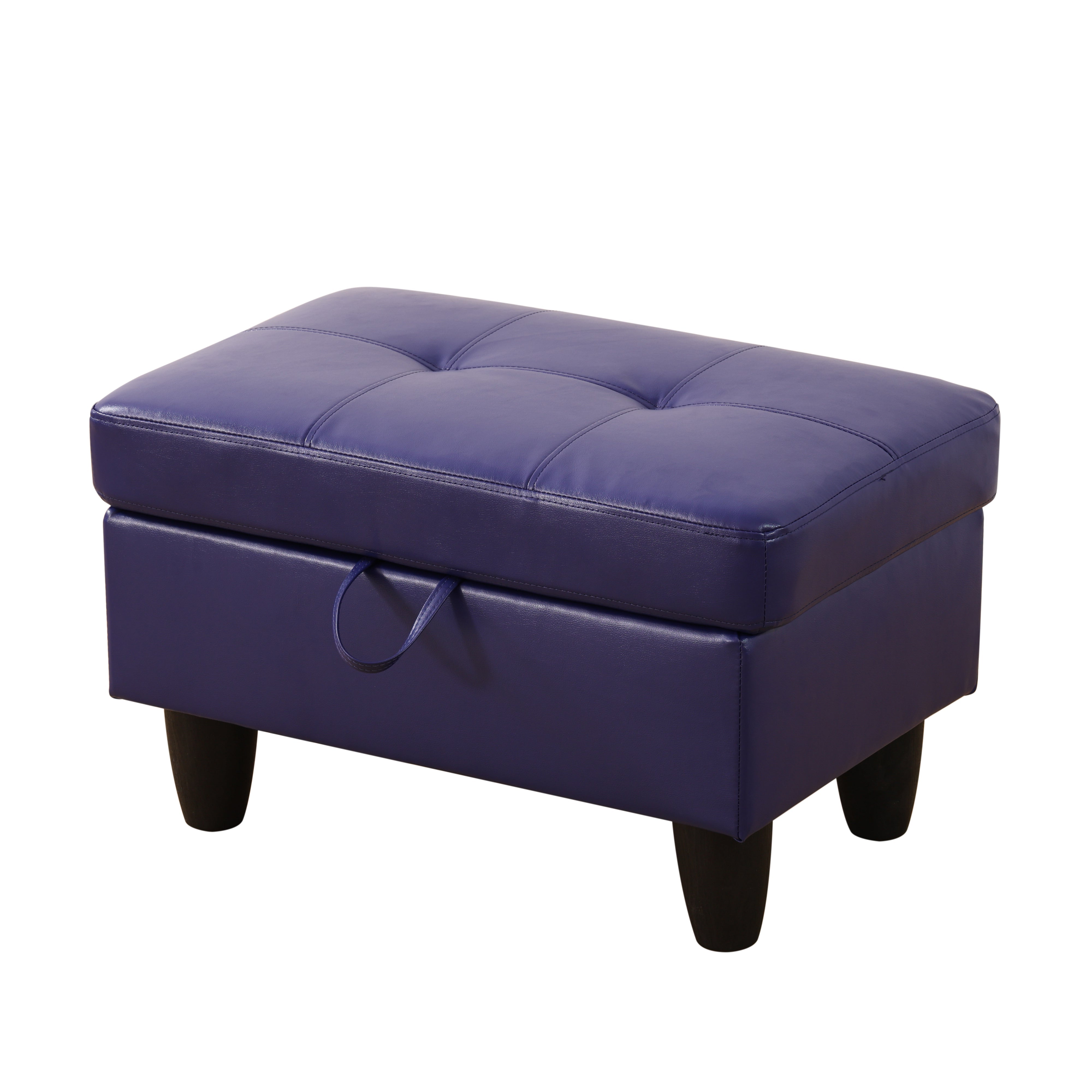 Ainehome Blue Faux Leather Living Room Sofa Set