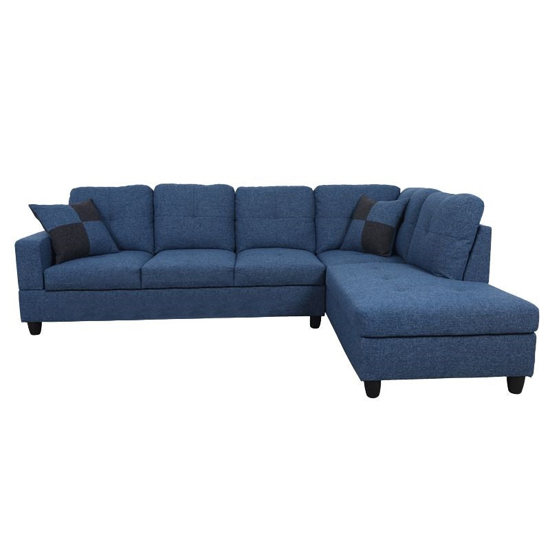 Ainehome 3-teiliges Sofa-Set aus blauem Leinen für das Wohnzimmer