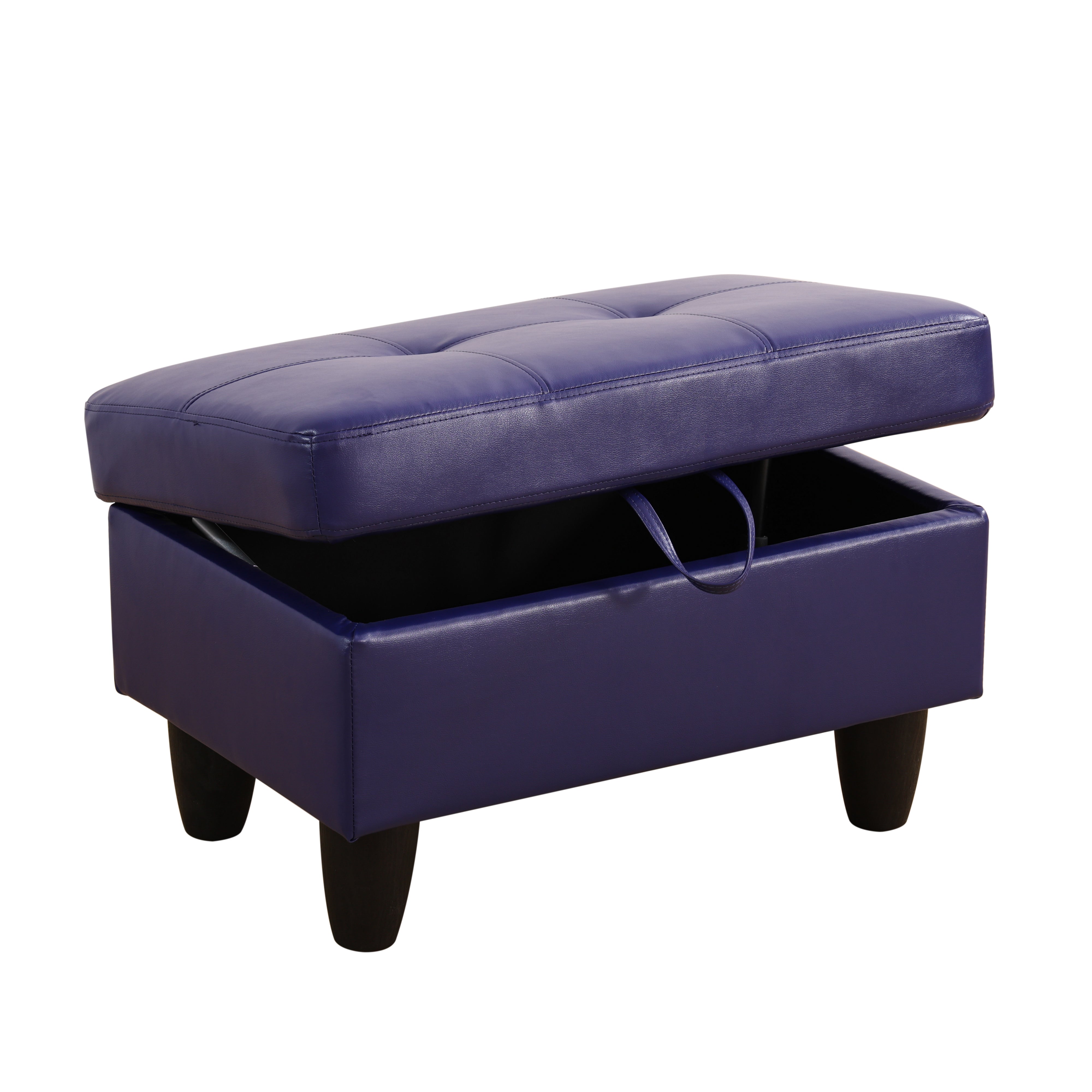 Ainehome Blue Faux Leather Living Room Sofa Set