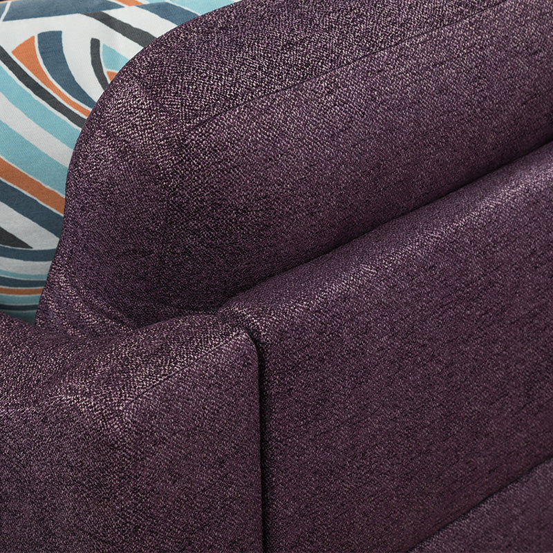3-teiliges L-förmiges Sofa-Set aus Amaranth-Leinen