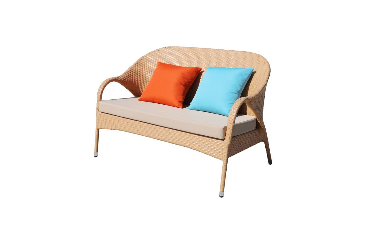 73.5-Inch Yellow PE and Iron 5-Piece Outdoor Sofa Set - product image