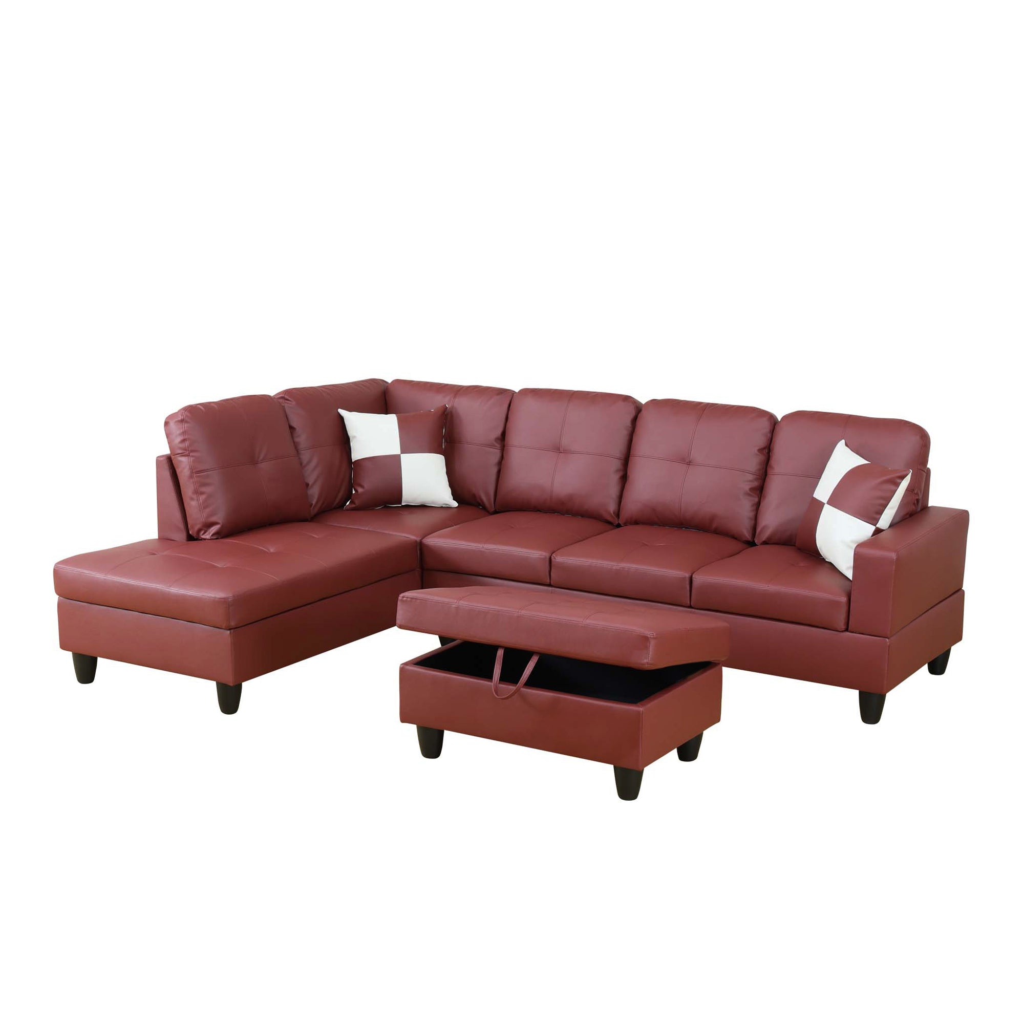 Ainehome Faux Leather L-Shaped 2/3-Piece two seats three seats Sofa Living Room Sofa Set