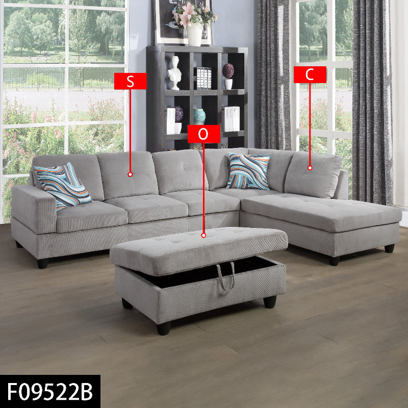 Aainehome L-shape Sofa Set