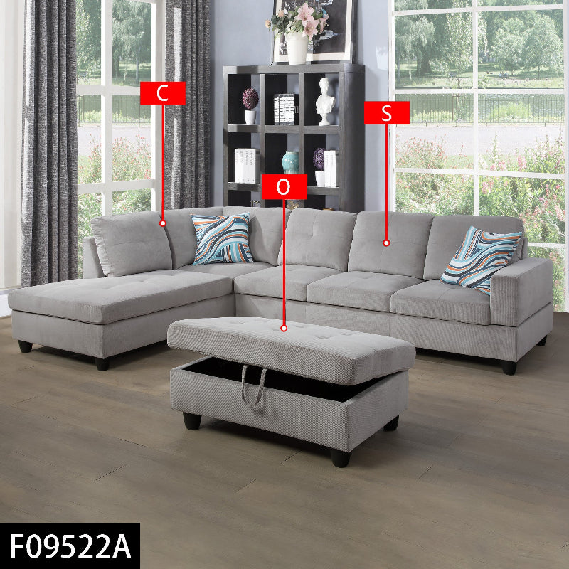 Aainehome L-shape Sofa Set