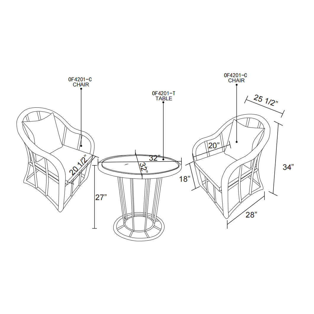 Ainehome Polyethylene And Iron Brown 6-Piece Outdoor Sofa Set