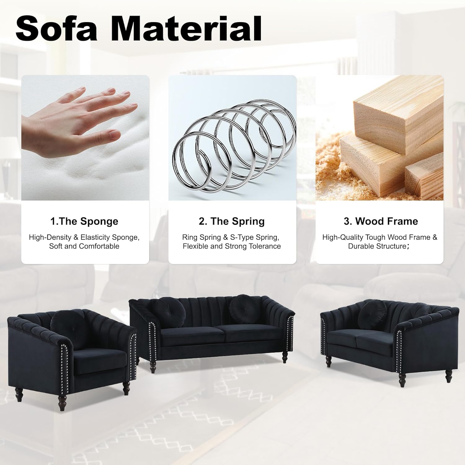 Aainehome Sofa Set