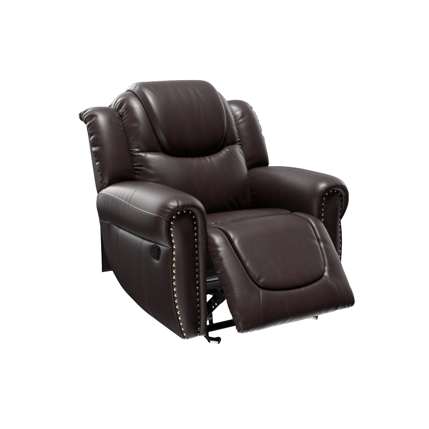 Ainehome Espresso Semi PU Synthetic Leather Unit Sofa Living Room Sofa