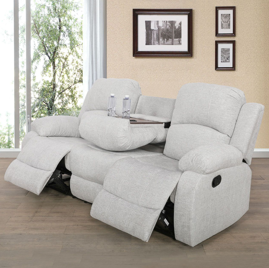 Grey White Linen 3-Piece Couch Living Room Sofa Set(pick up)