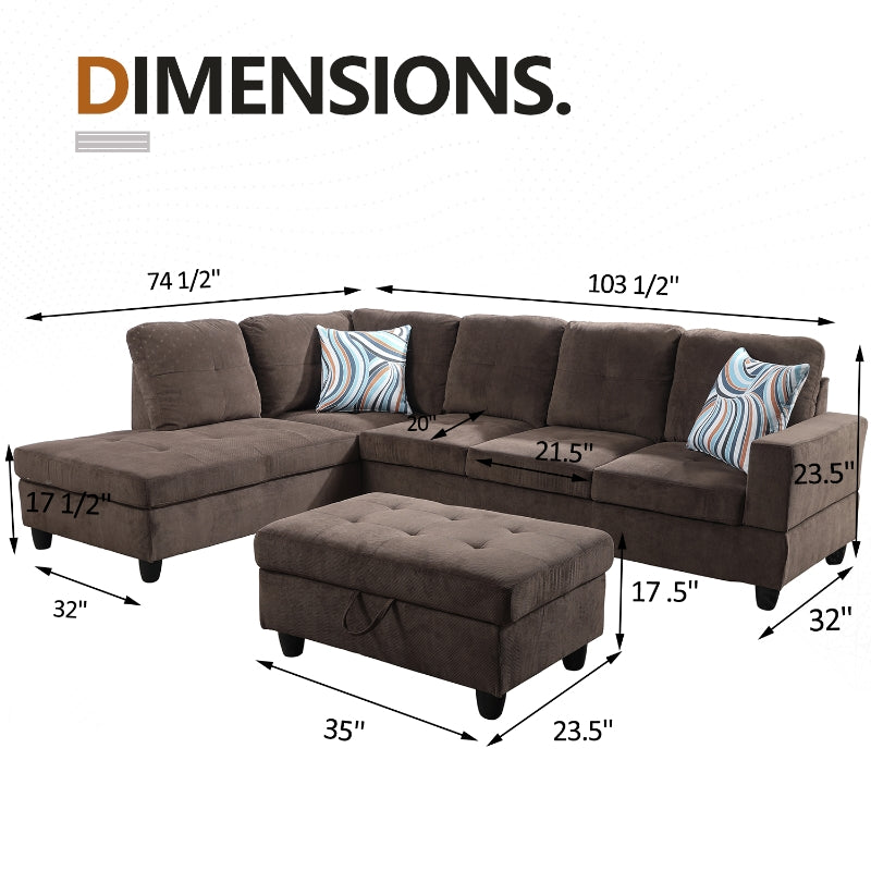 Aainehome L-Shaped Sofa