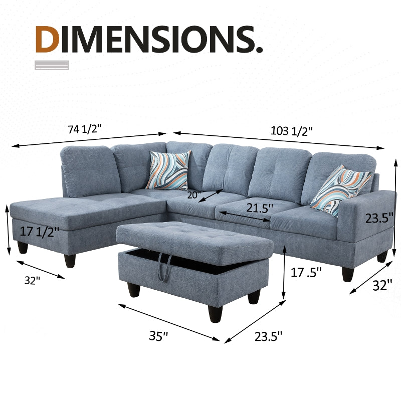 Aainehome L-Shaped Sofa