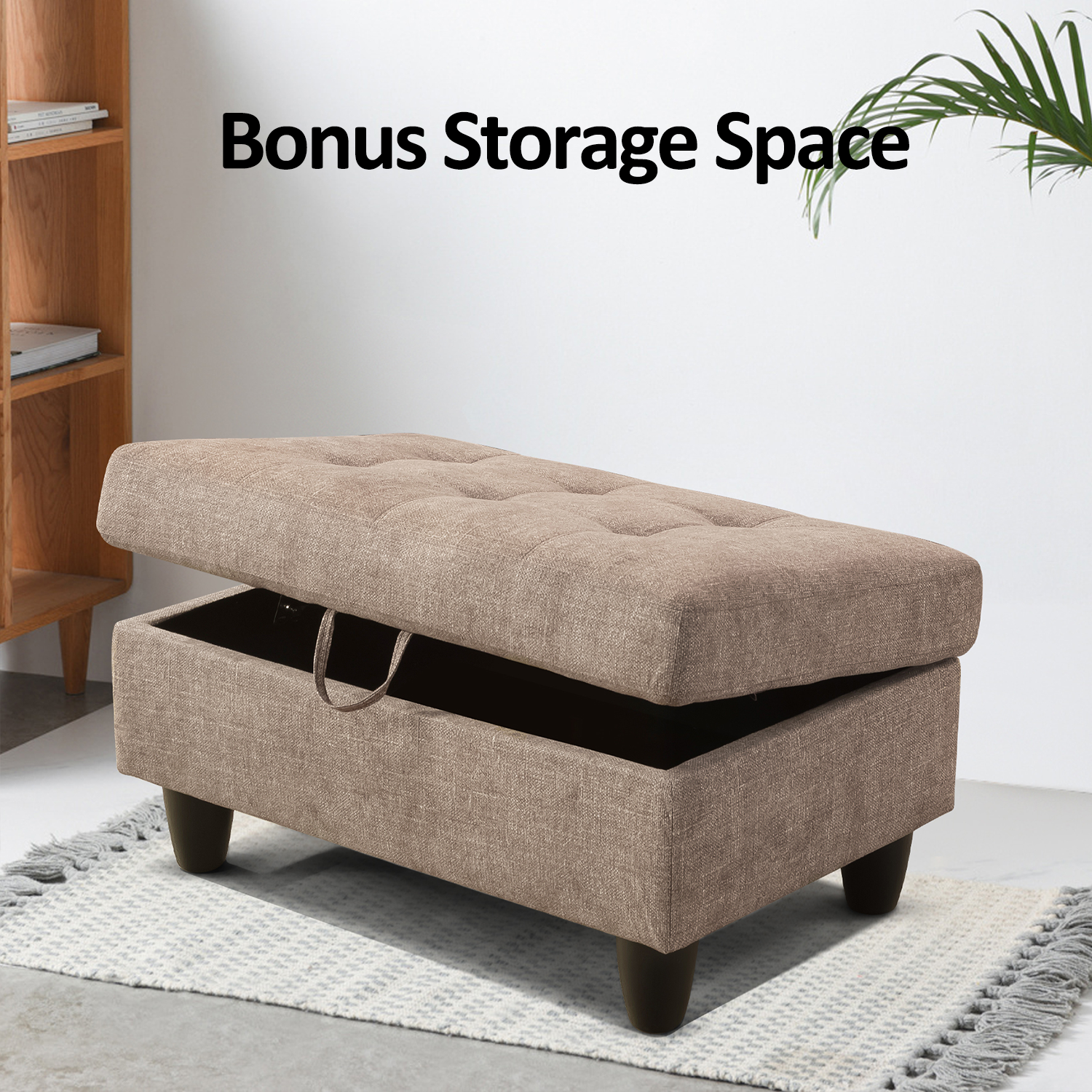 Ainehome Cider L-förmiges Flanell-Sofa-Set