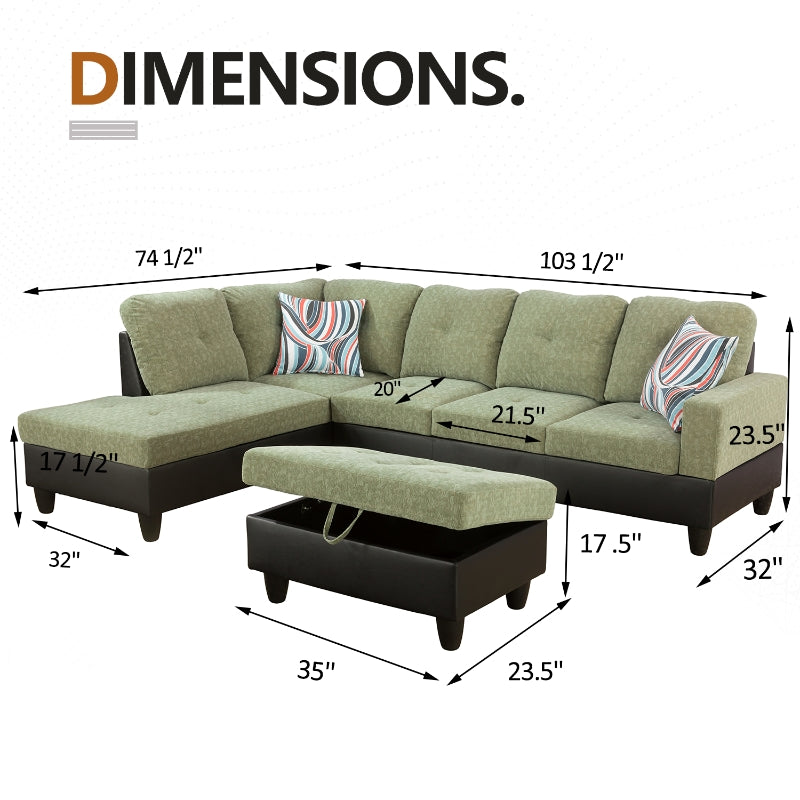 Aainehome L-Shaped Sofa