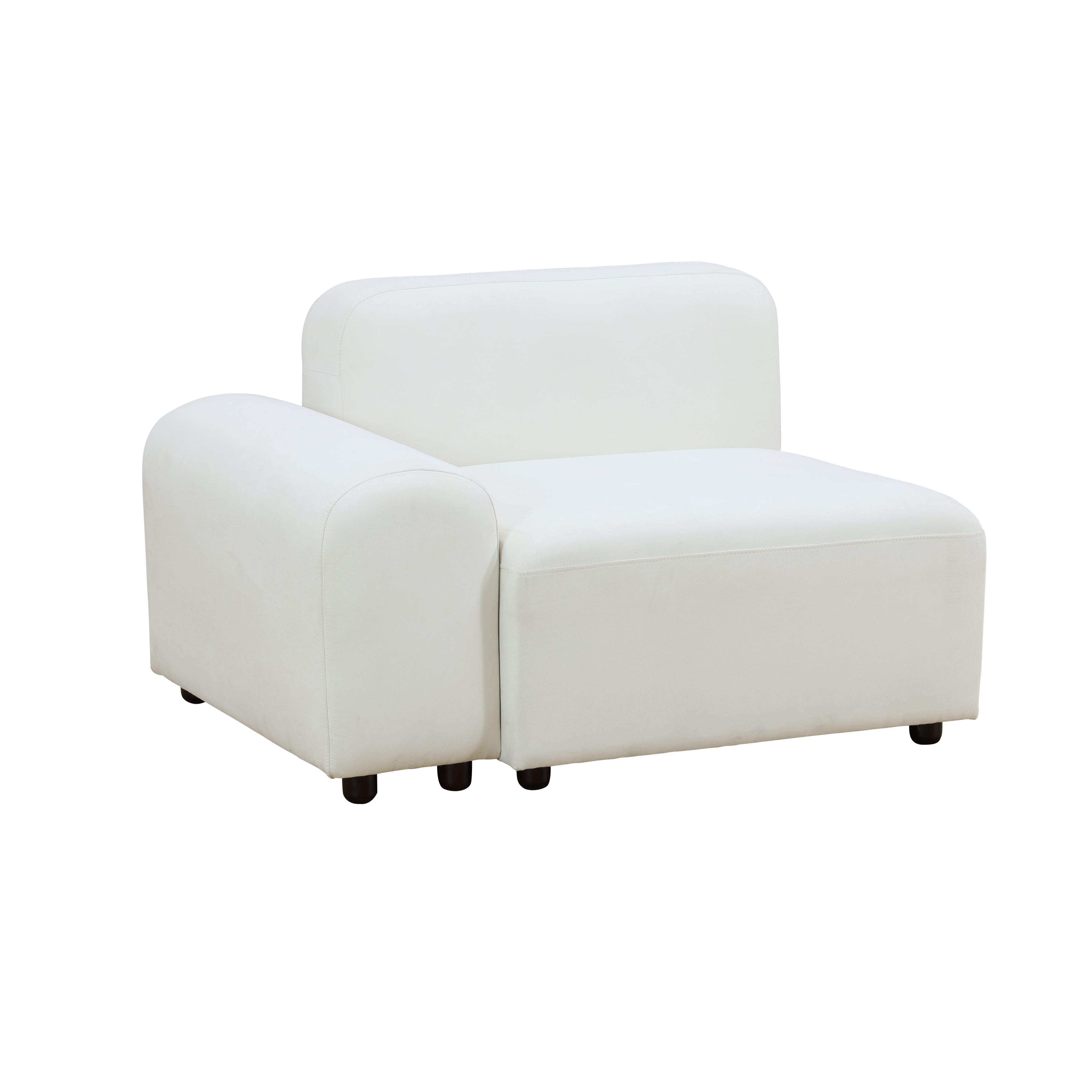 Ainehome White Microfiber 4-Piece Living Room Sofa Set
