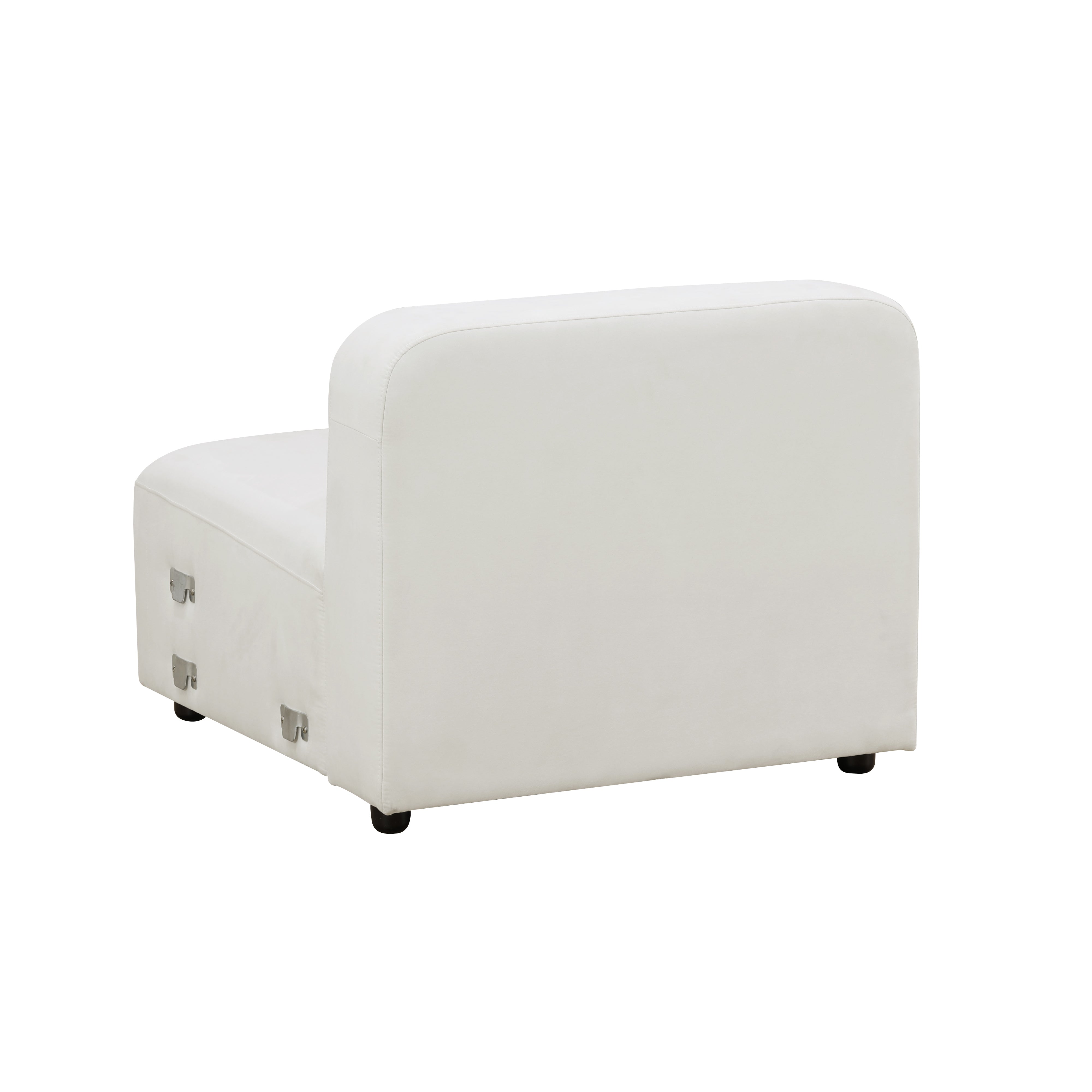 Aainehome White Microfiber 4-Piece Living Room Sofa Set