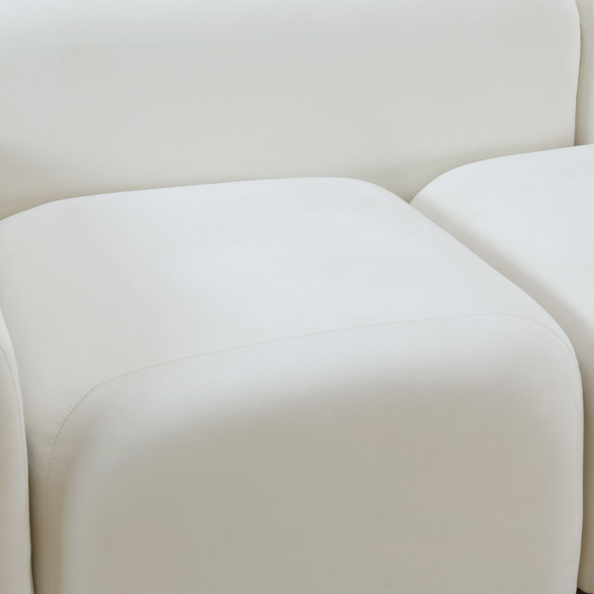 Off-white flannel 2-piece sofa set
