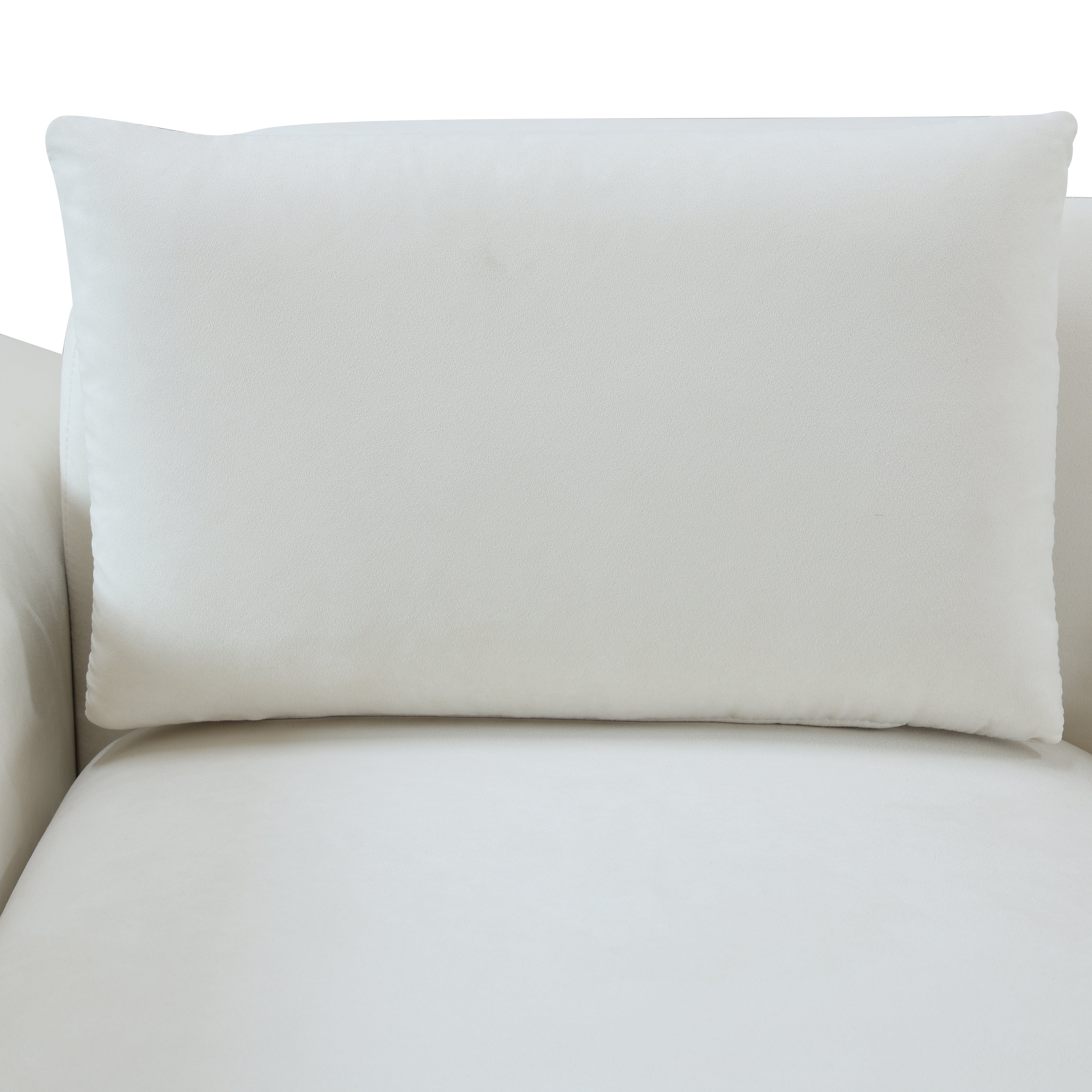 Ainehome White Microfiber 2-Piece Living Room Sofa Set