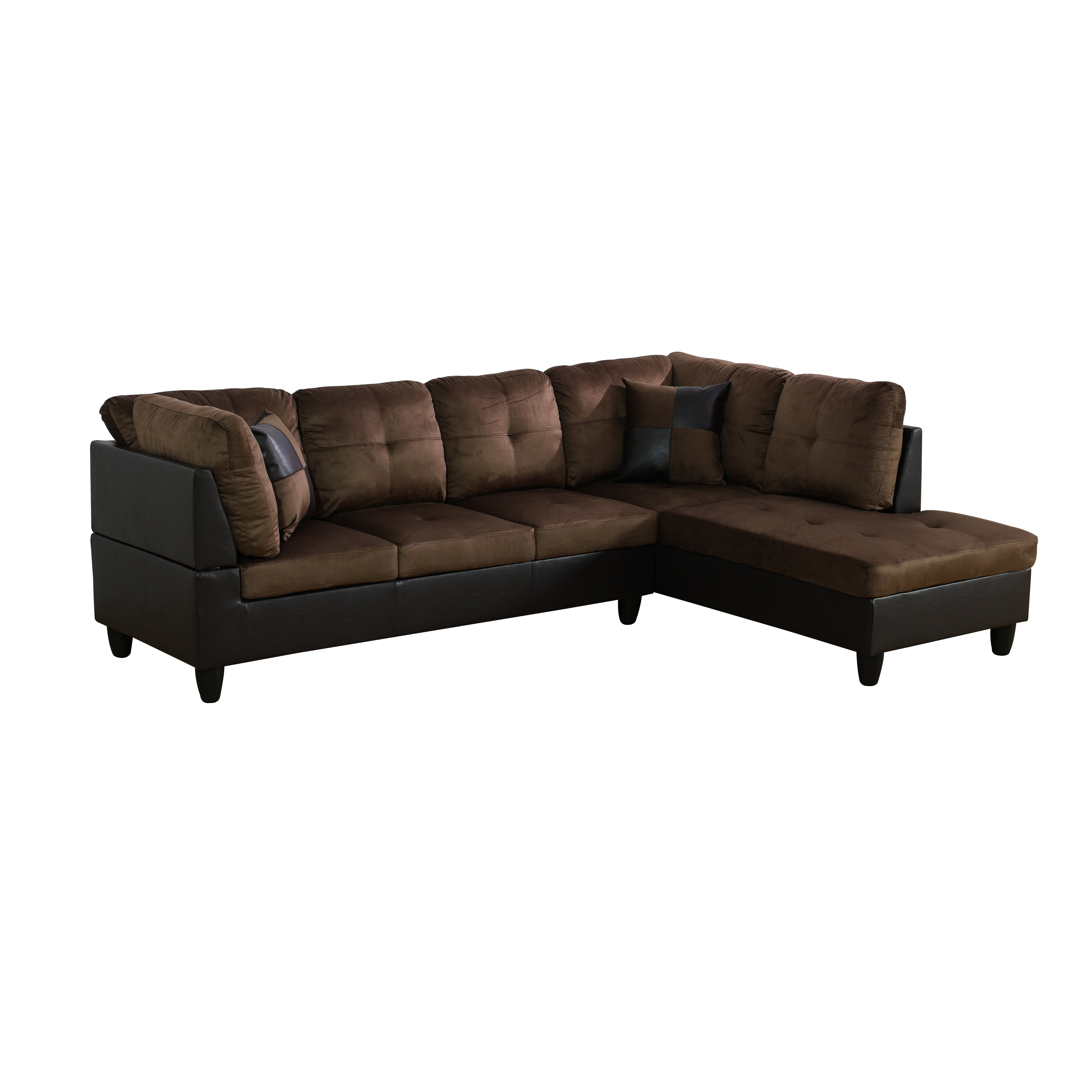 AInehome L-förmiges Sofa-Set für das Wohnzimmer, braun, fusselfrei