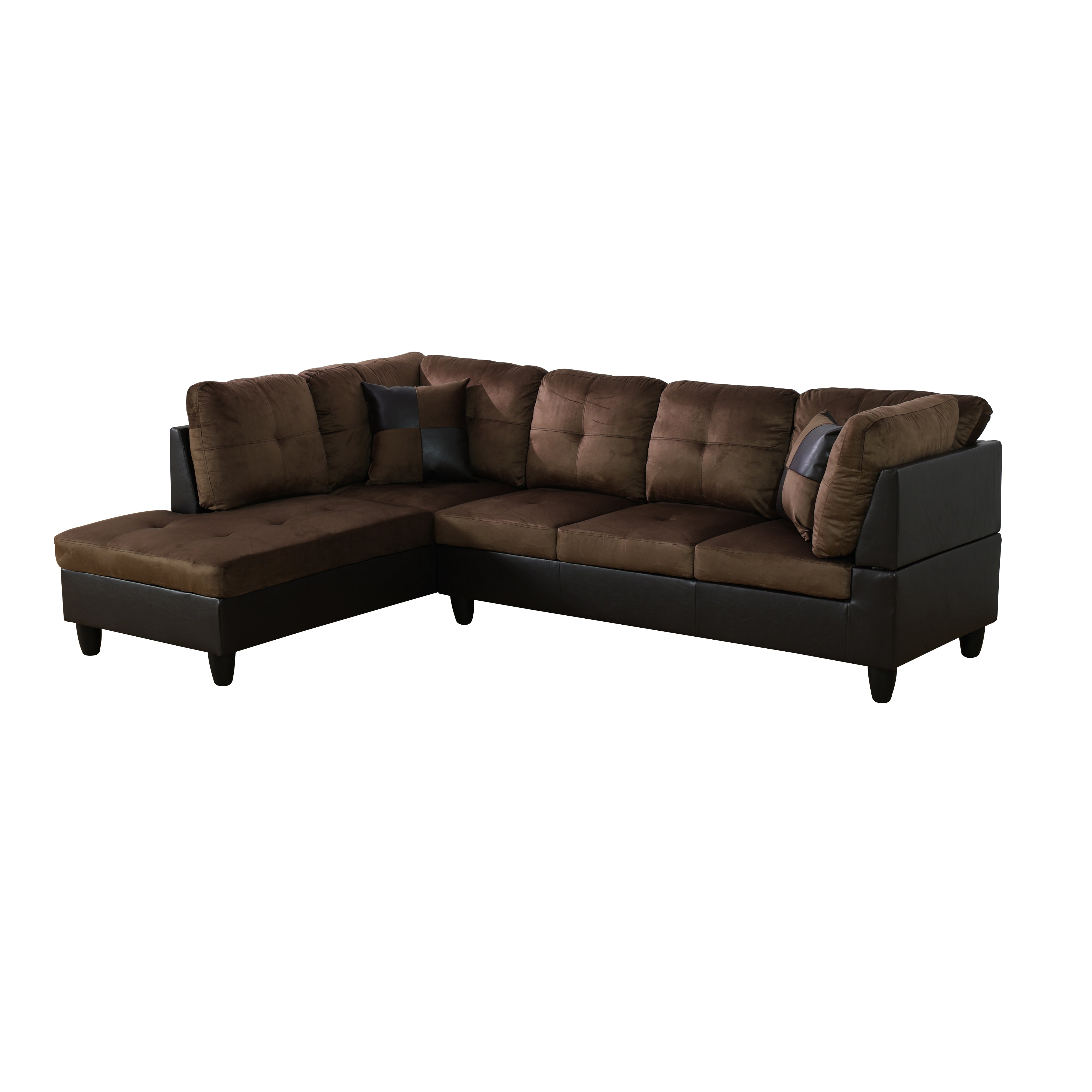 AInehome L-förmiges Sofa-Set für das Wohnzimmer, braun, fusselfrei