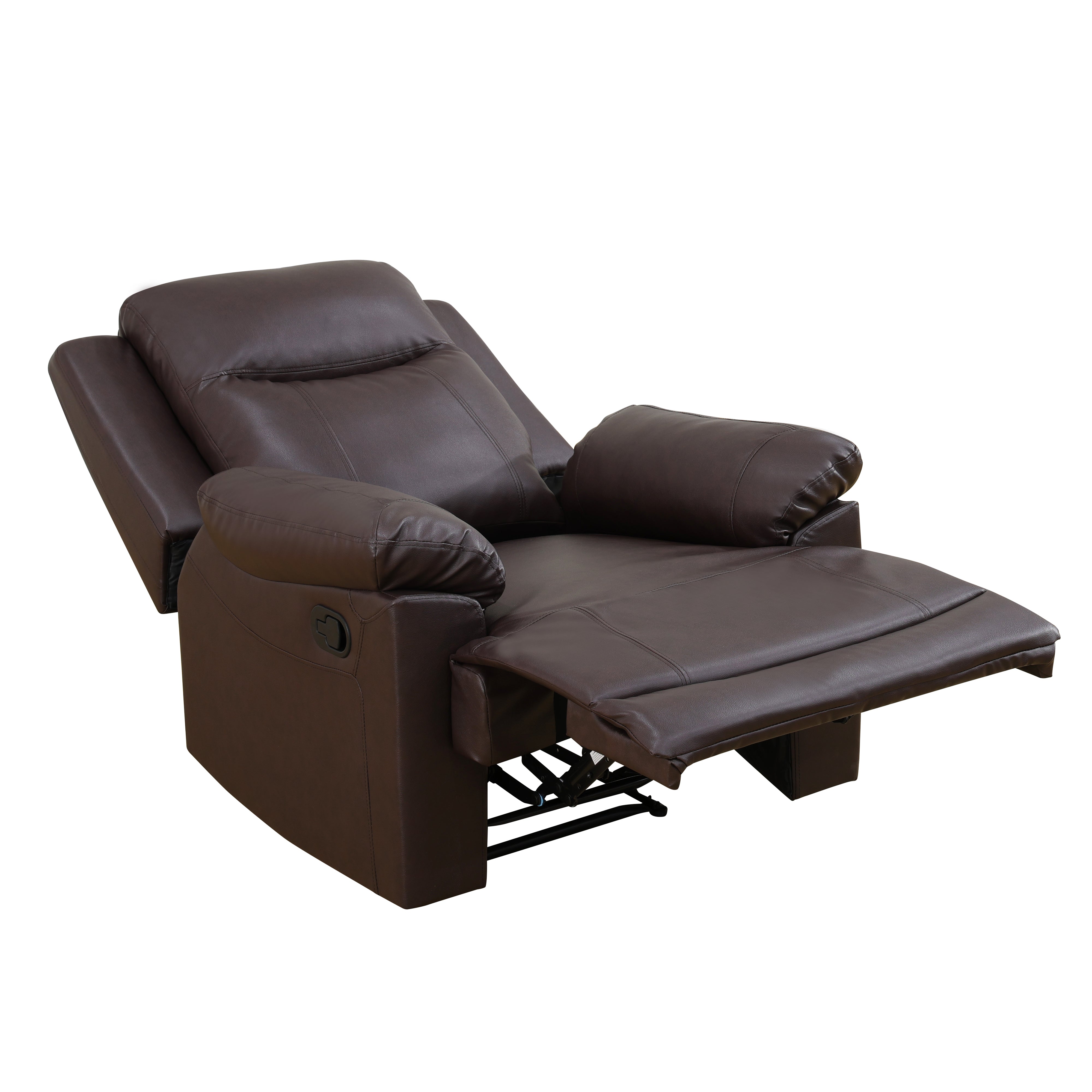 Ainehome Brown Semi PU Synthetic Leather Chair Living Room Sofa