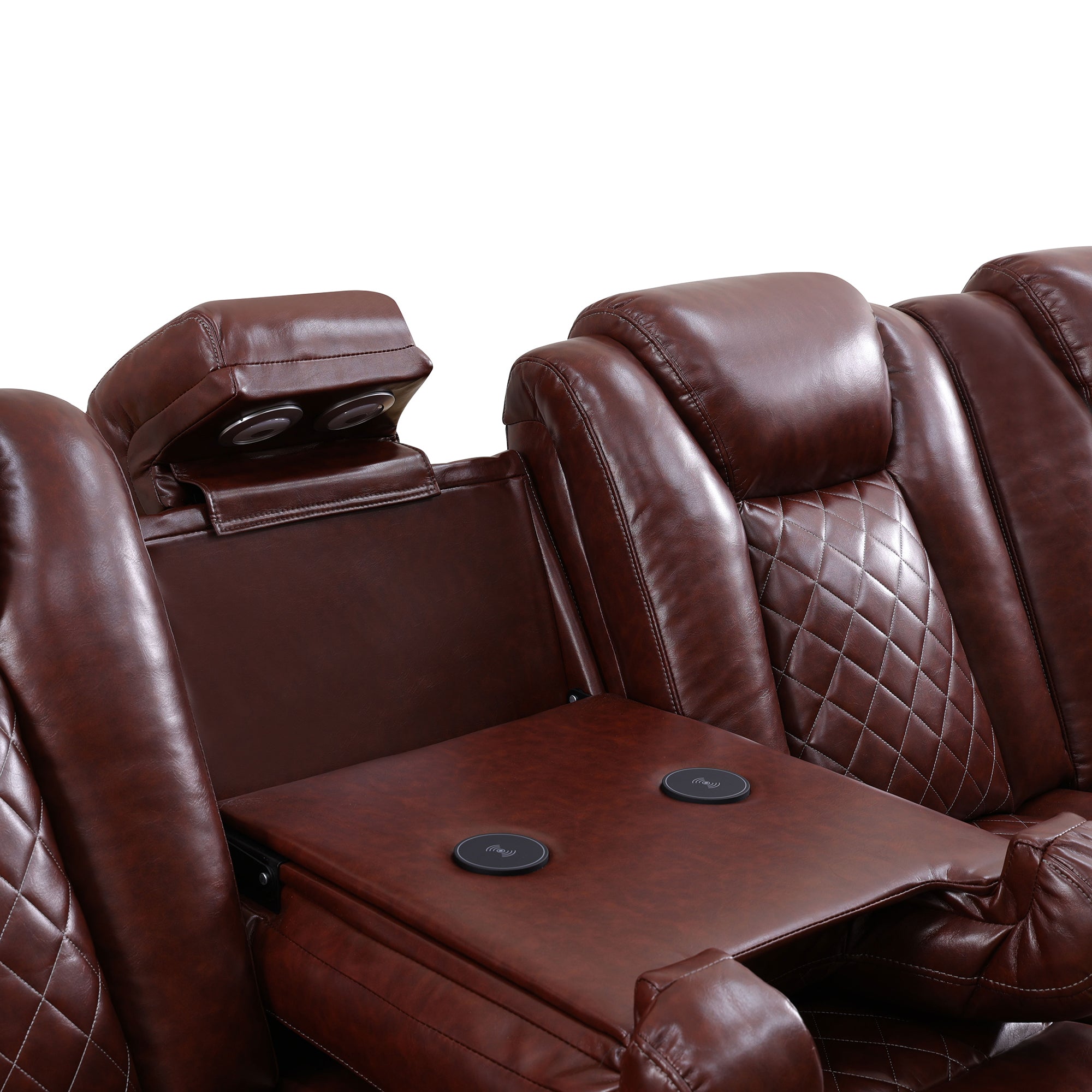 Breathable Leather Living Room 3-Piece Sofa Set