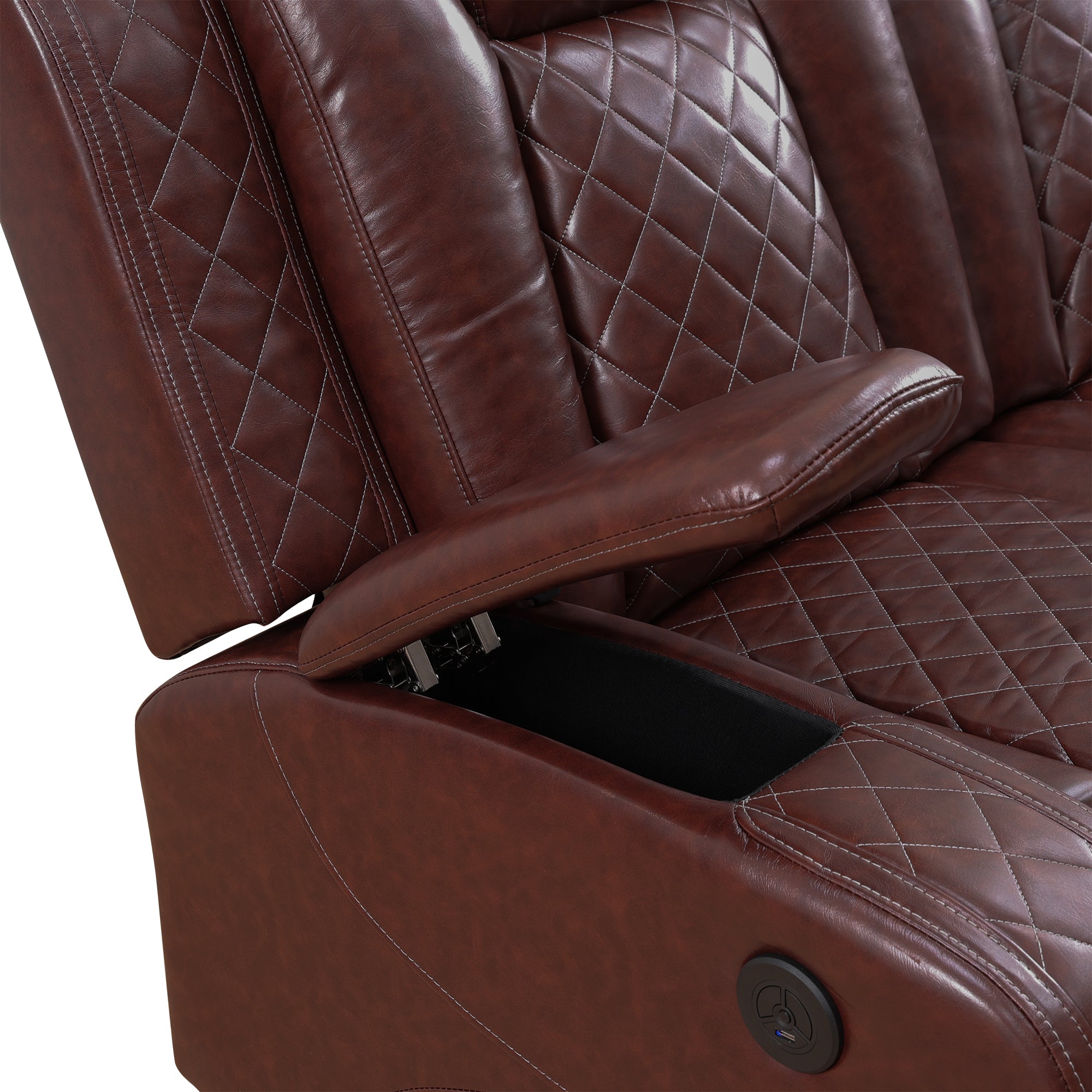 Breathable Leather Living Room 3-Piece Sofa Set