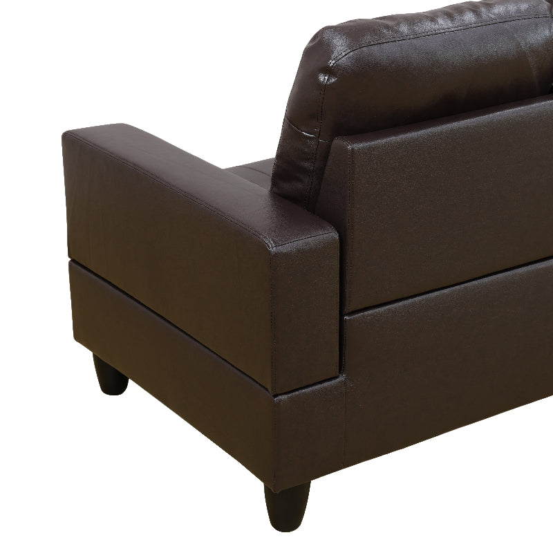 Faux Leather L-shape Sofa Set