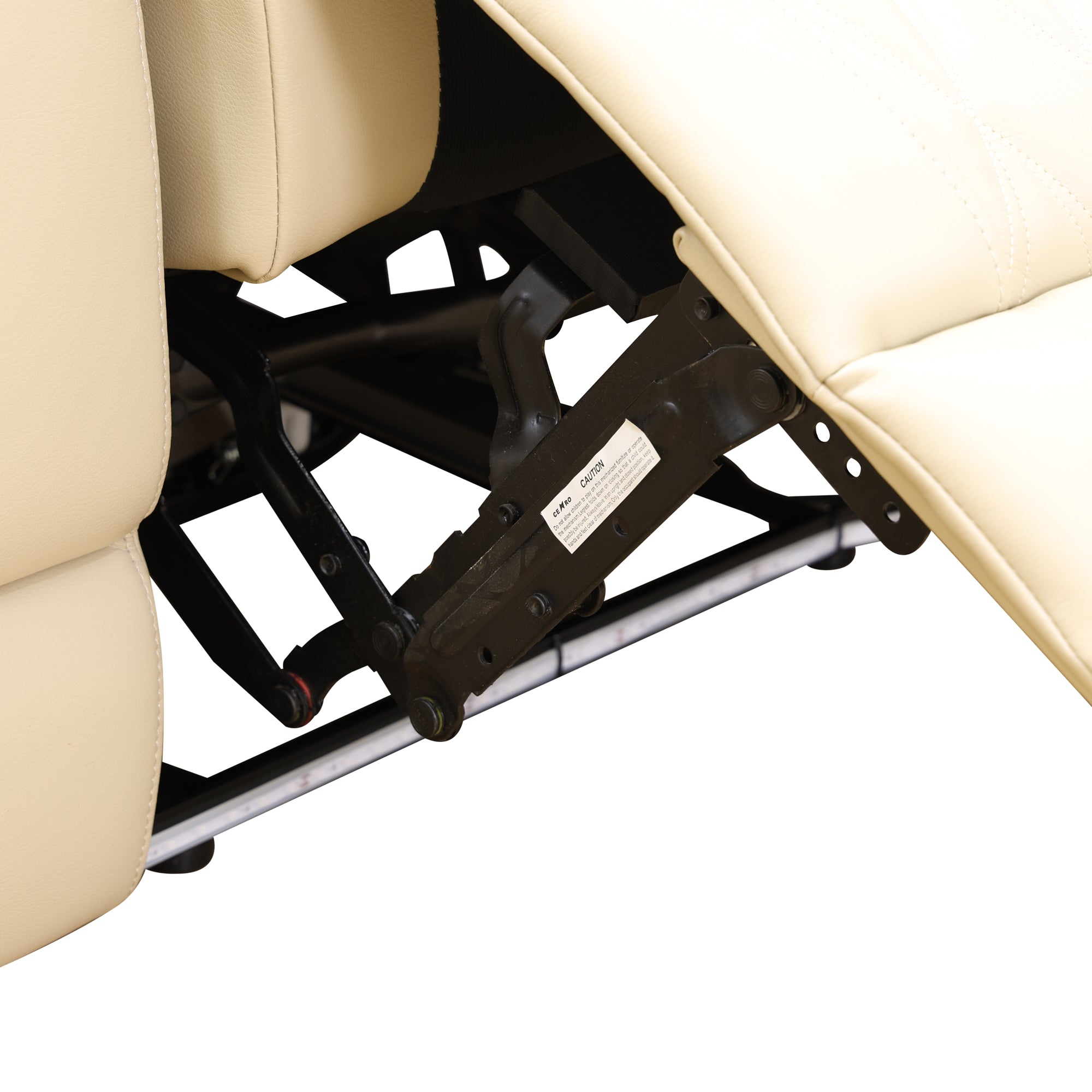 Beige Breathing Leather 3-Piece Living Room Recliner Sofa set（Shipping takes 5 days for delivery）