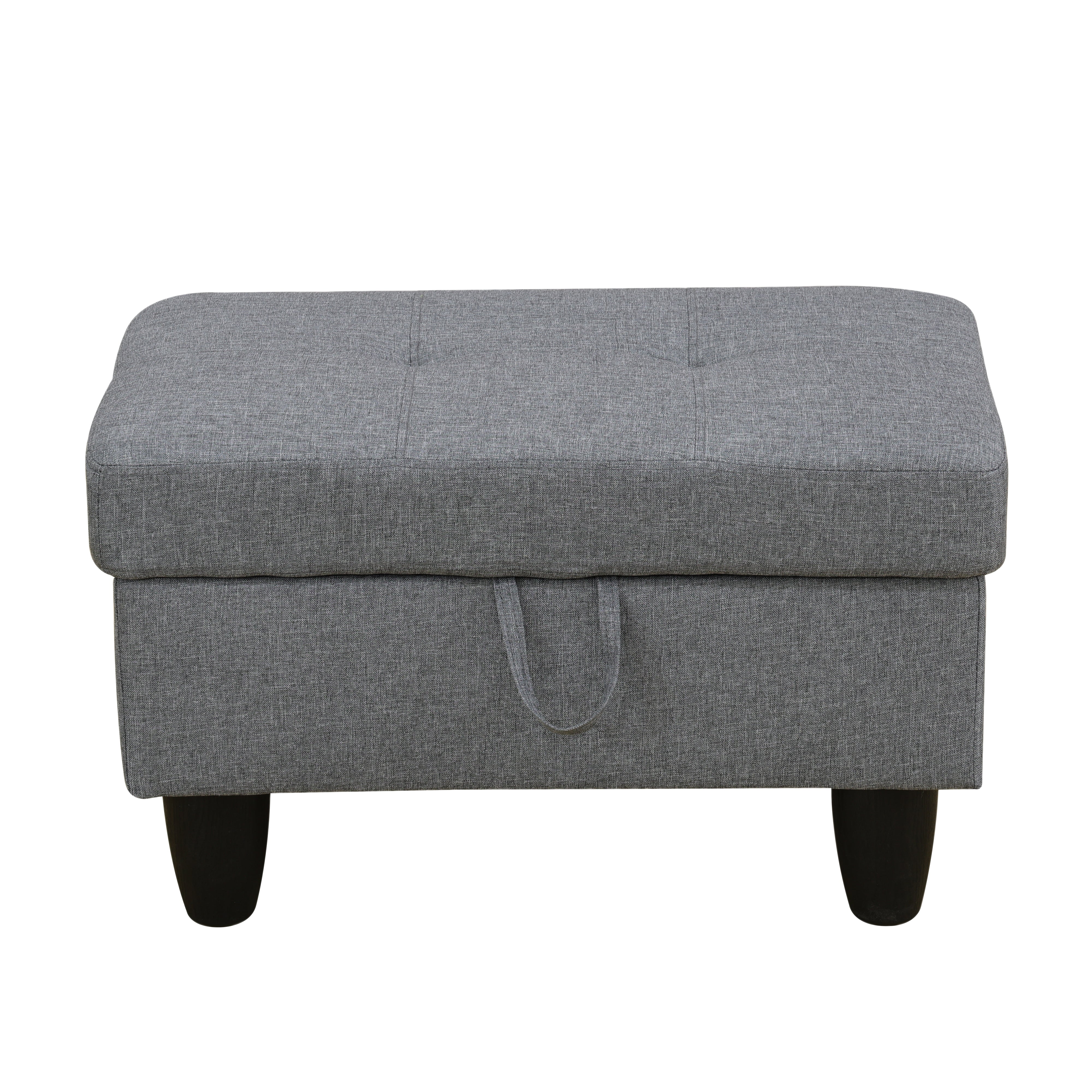 Sofá otomano de lino gris para sala de estar de Ainehome