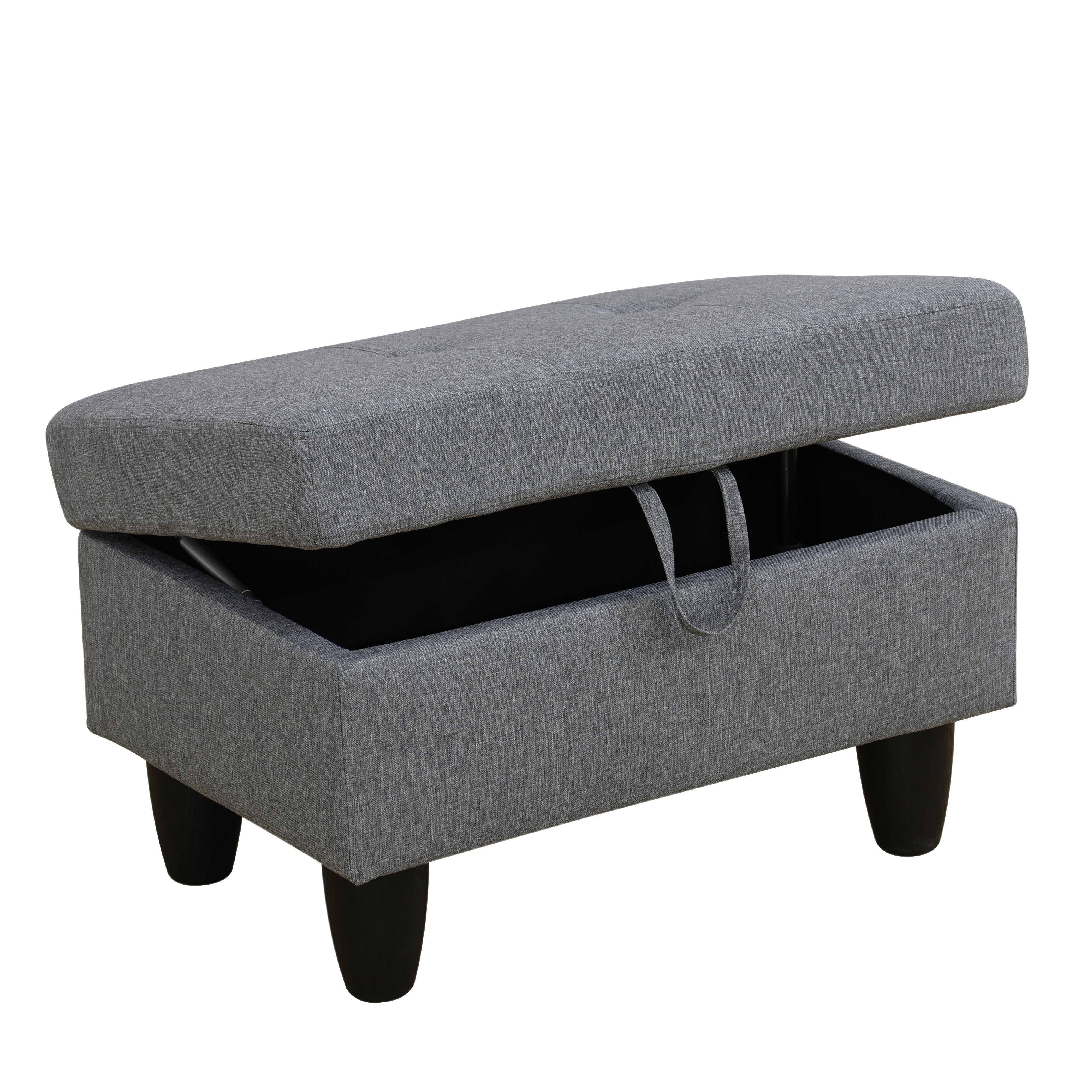 Sofá otomano de lino gris para sala de estar de Ainehome