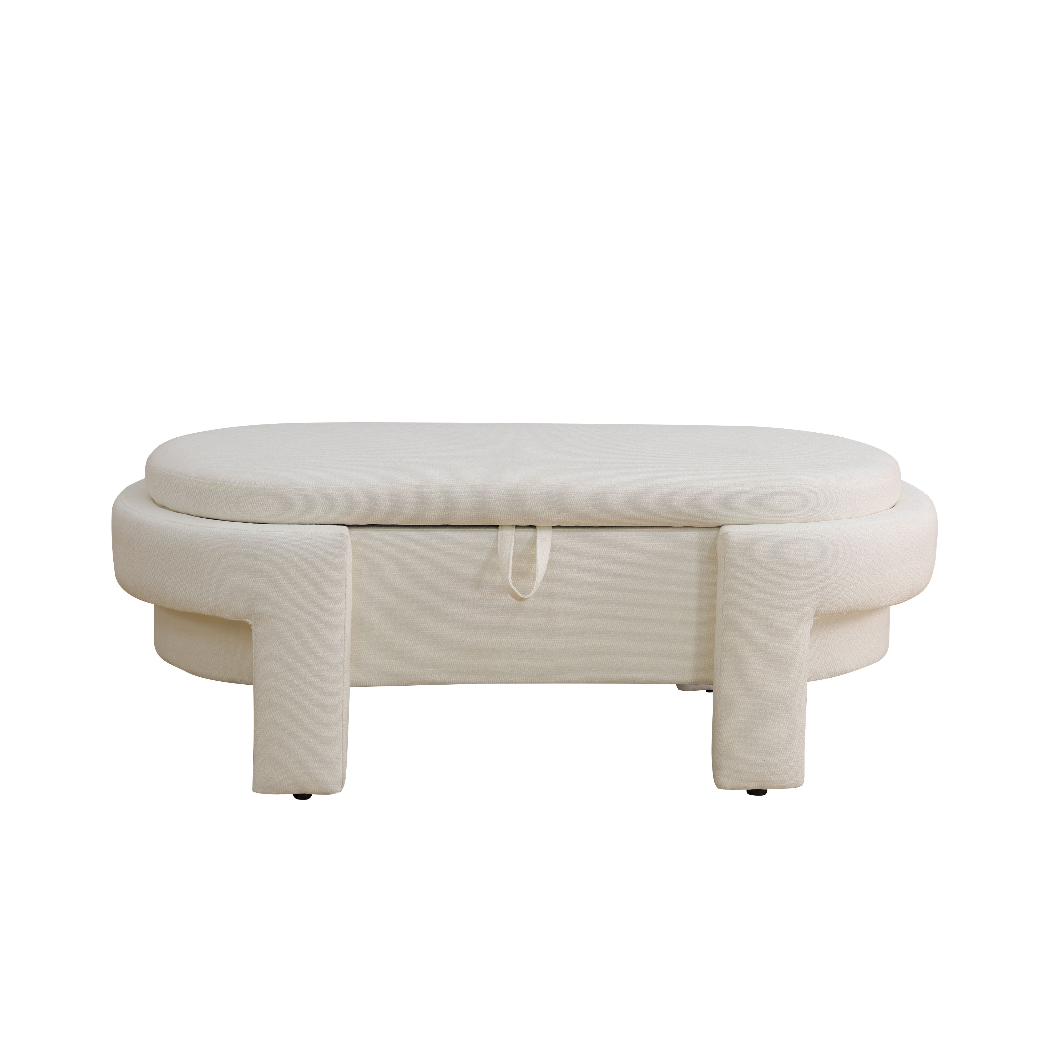 Off-White Calico living room Ottoman