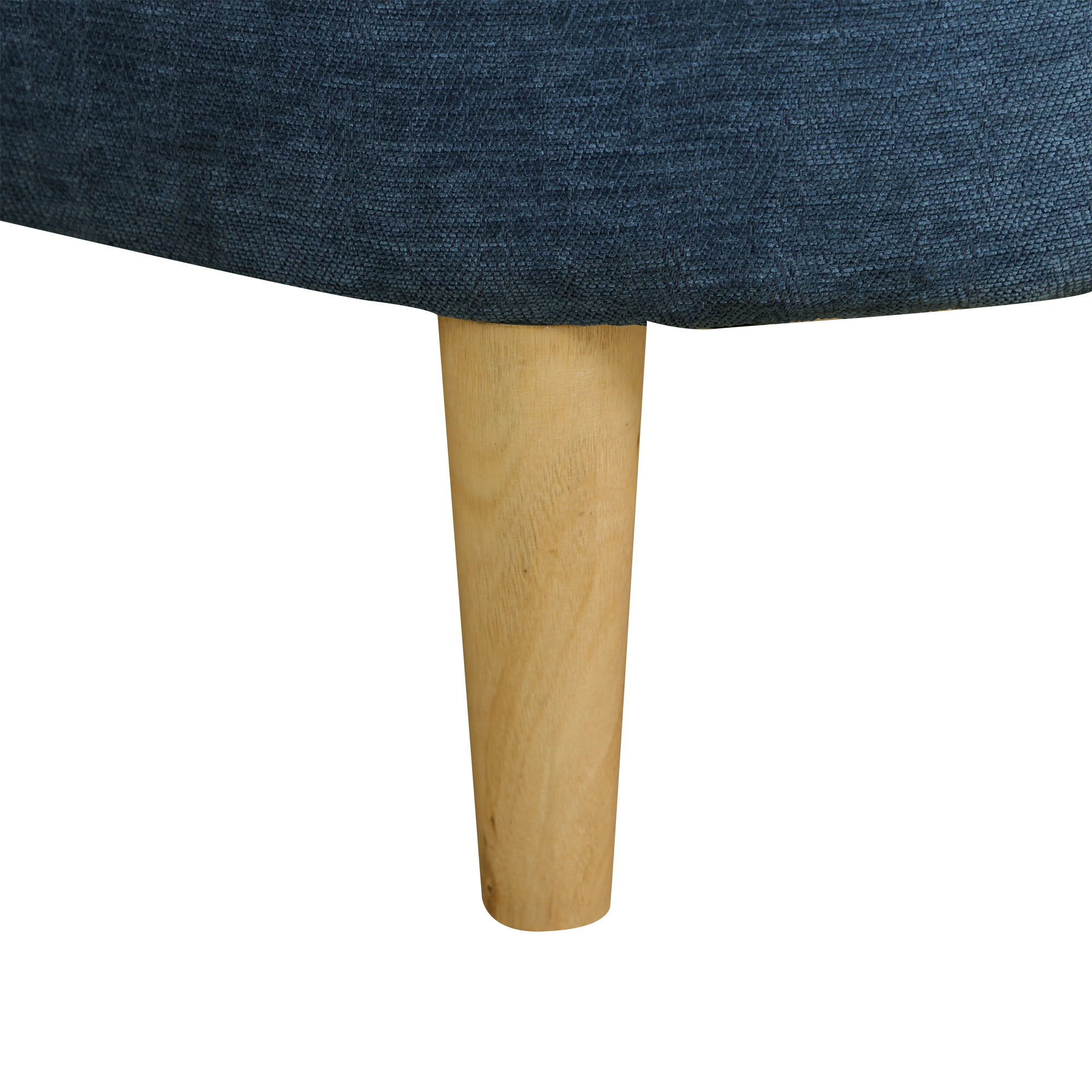 Blue Faux Fur Storage Ottoman with Large Compartment - Pickup in LA