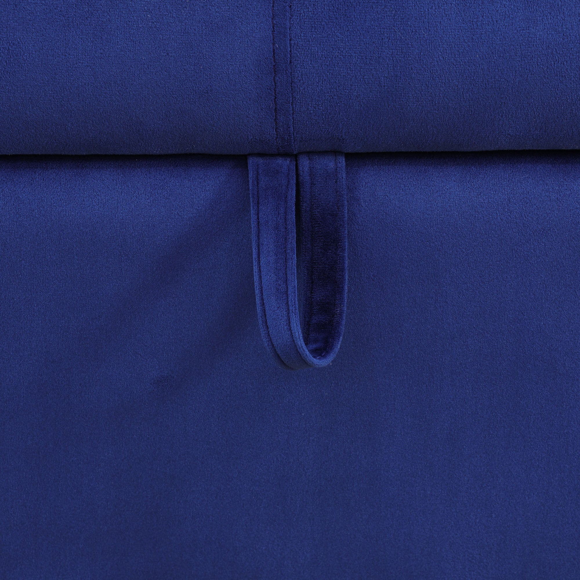 Blue Fluffy Fabric Bedroom Storage Bench