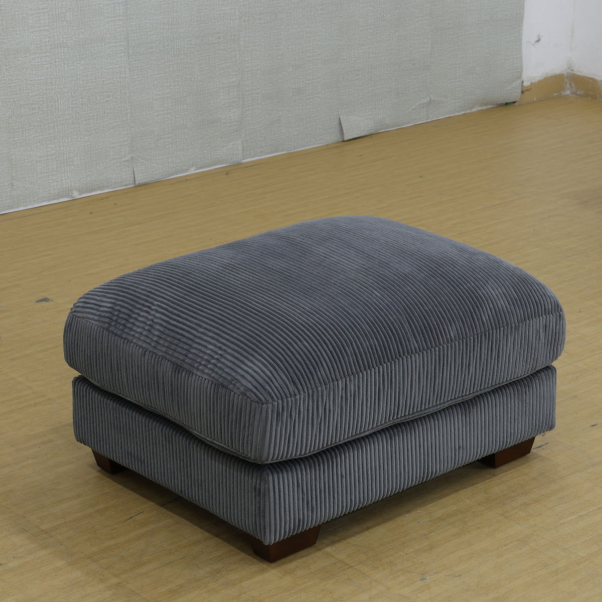 Dark Gray Corduroy 7-Piece Modular Sectional with Storage Ottoman - product image