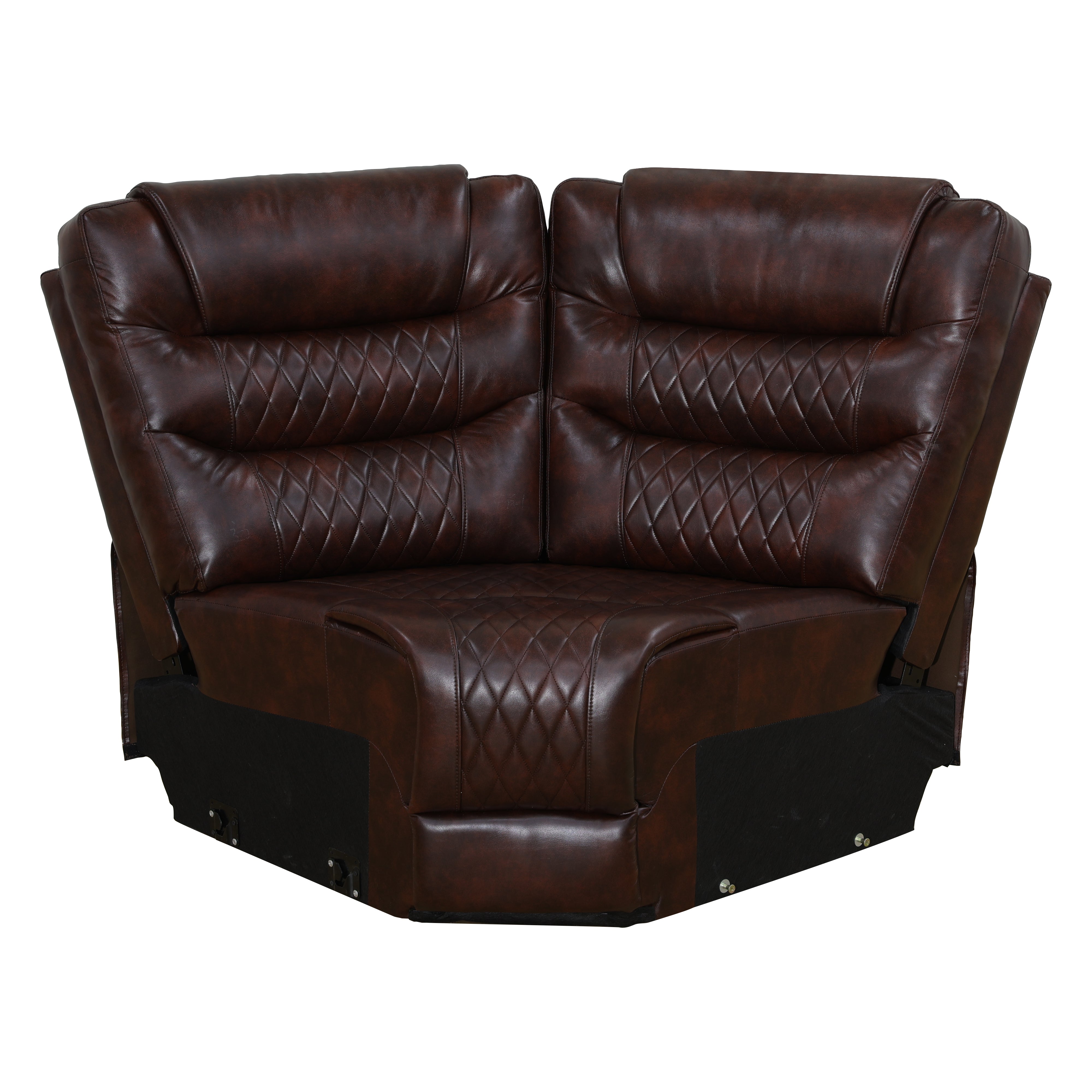 Aainehome Dark Red Breathing Leather 3-Piece Living Room Recliner Sofa set