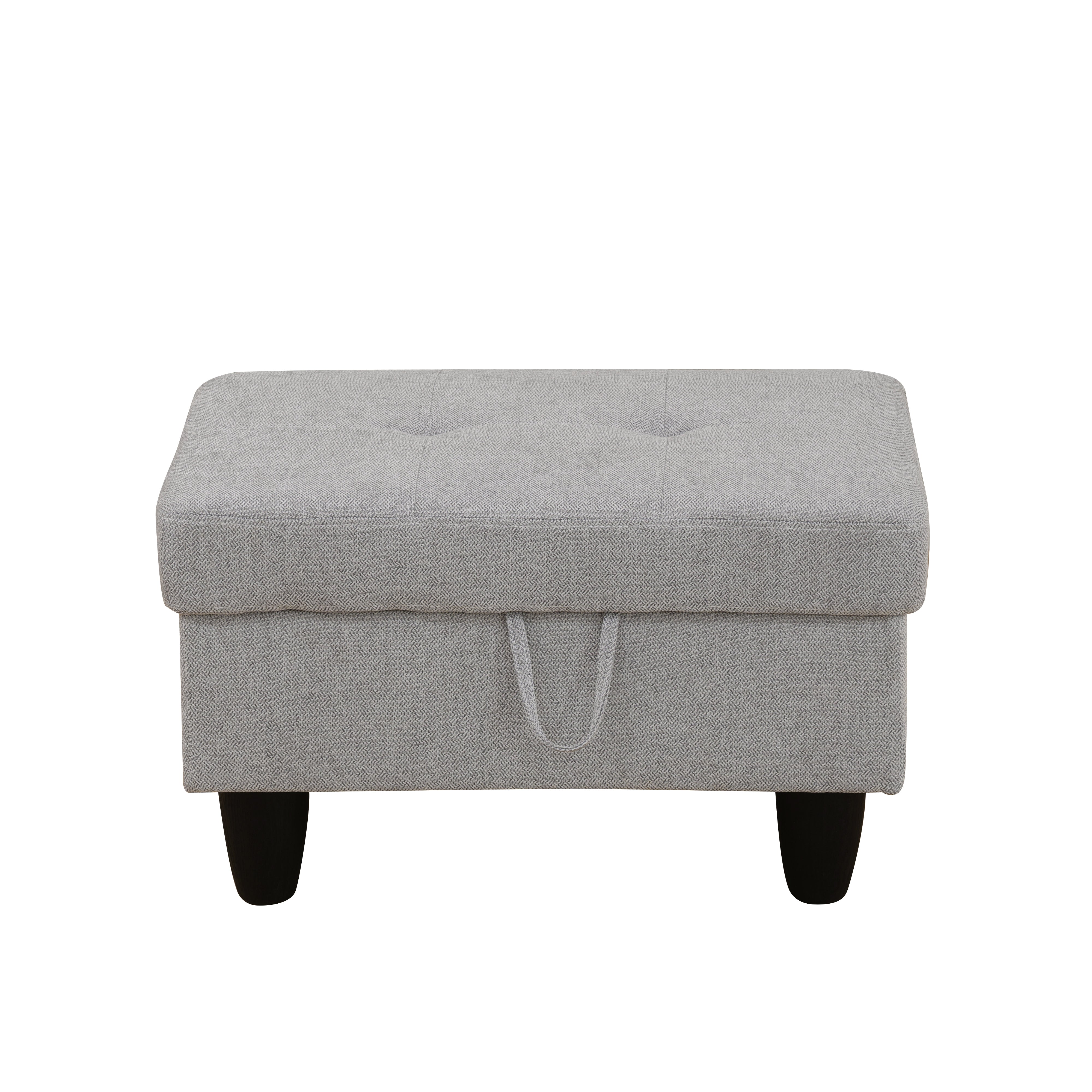 Sofá otomano de franela gris para sala de estar de Ainehome